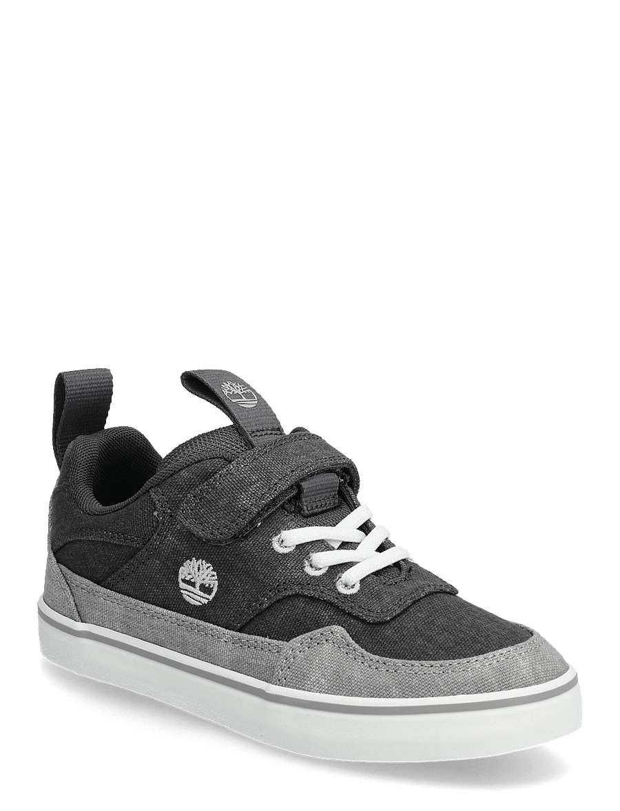 Timberland - STONE JUMP LOW HOOK & LOOP SNEAKER DARK GREY CANVAS - høje sneakers - dark grey - 0