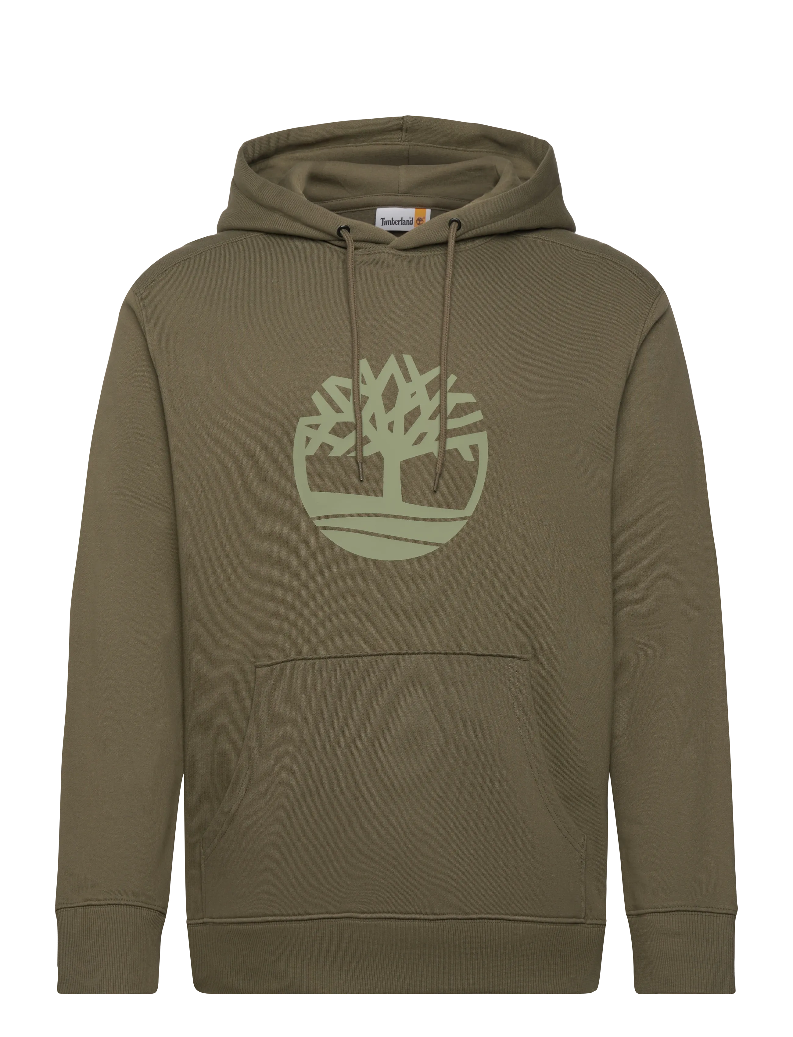 Timberland Tree Logo Hoodie, Mænd, Logo Hættetrøje, Kakigrøn, Str: S