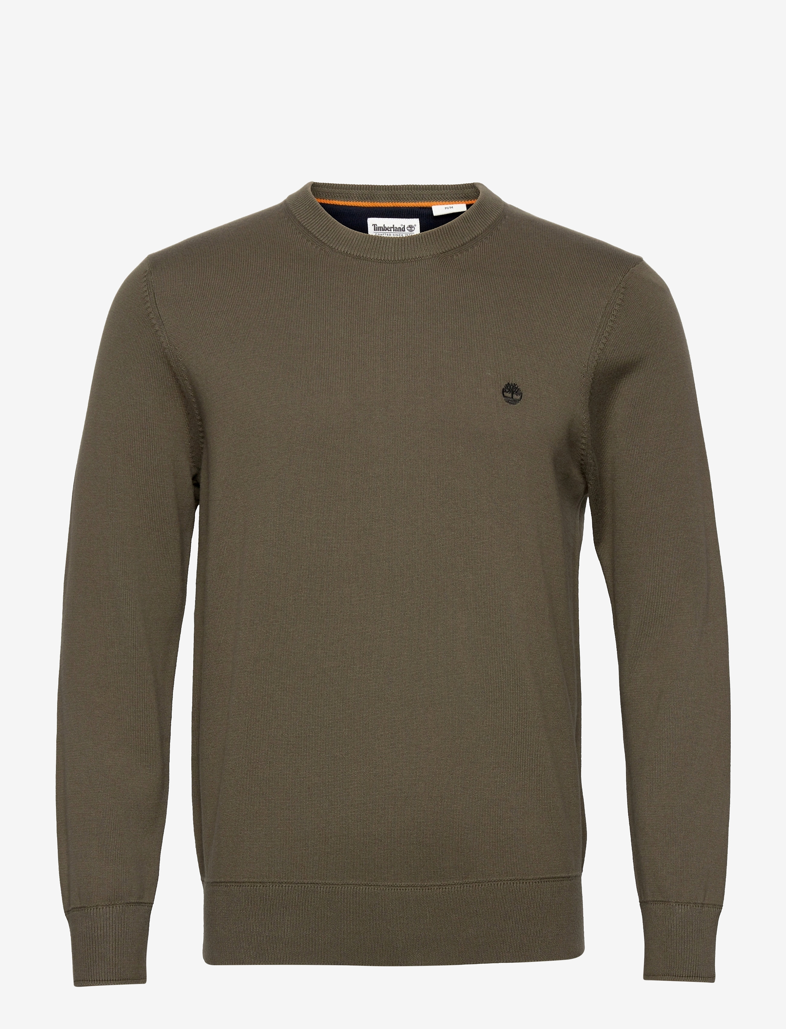 Timberland Williams River Cotton Yd Sweater Leaf Green, M, Knitwear, Grau - Round Necks, Männerswear