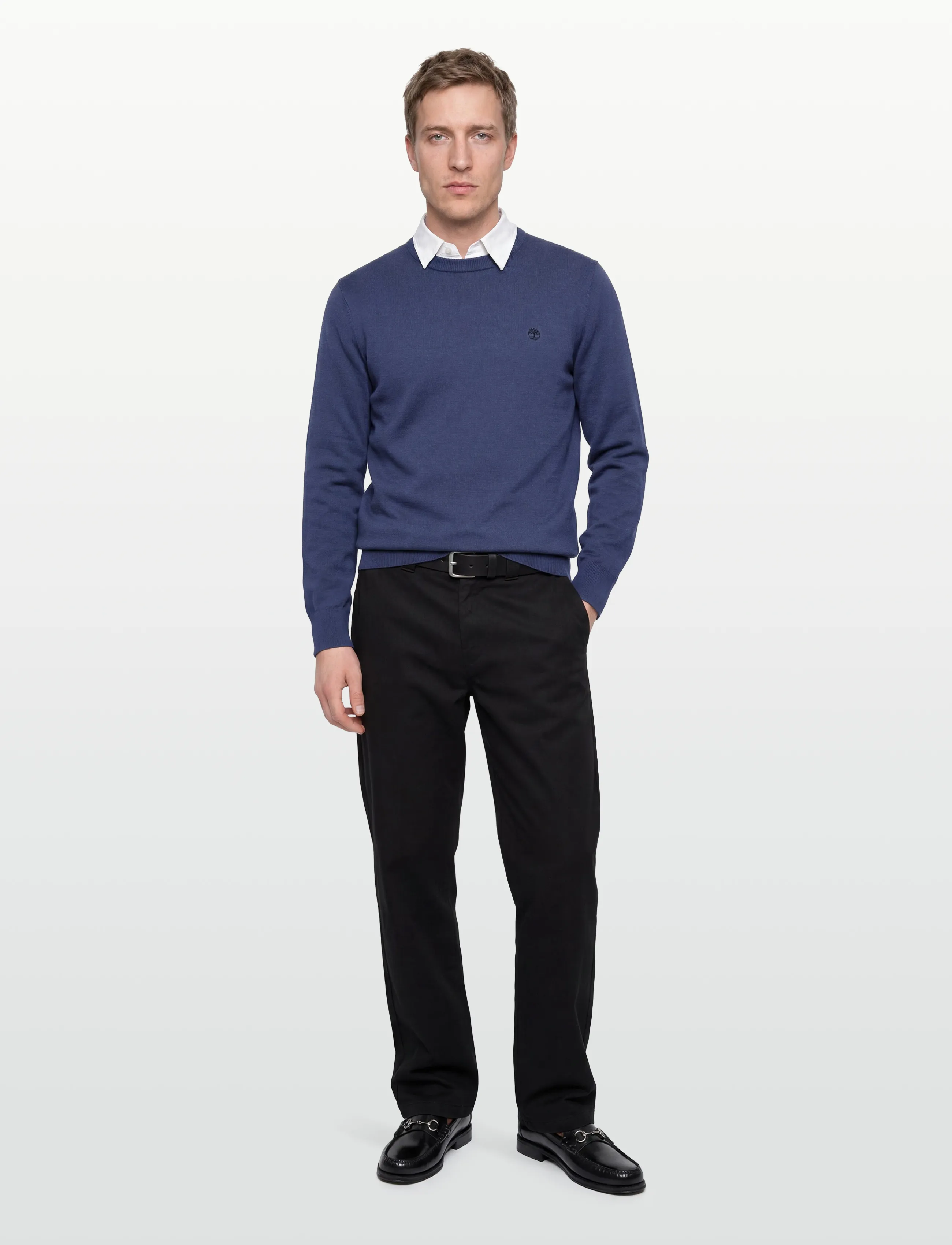 Timberland Williams River Cotton Yd Sweater Oceana, Rundhalset Sweater, Blå, Str: XXL