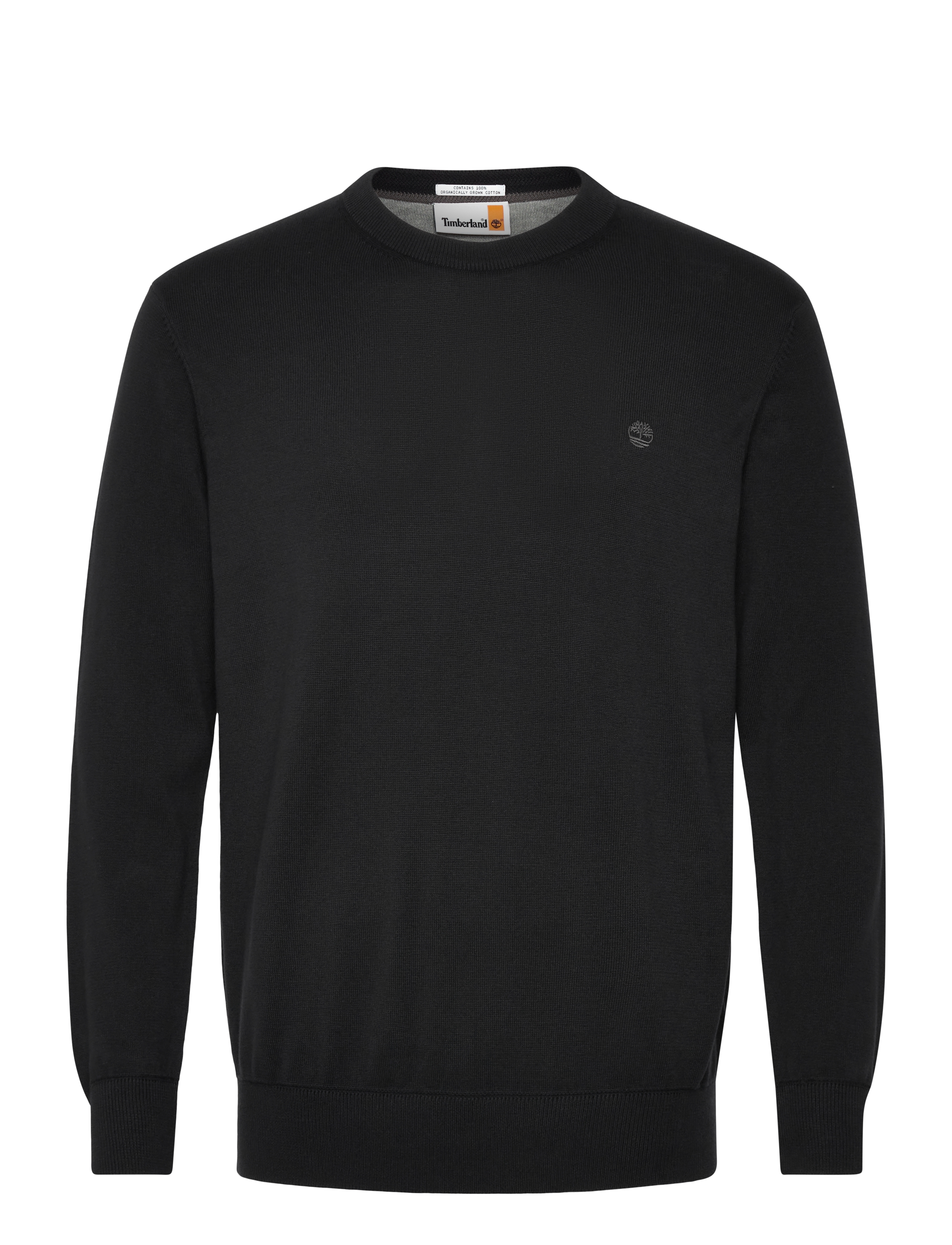 Timberland Cotton Yd Sweater, Rundhals Sweater, Sort, Str: S
