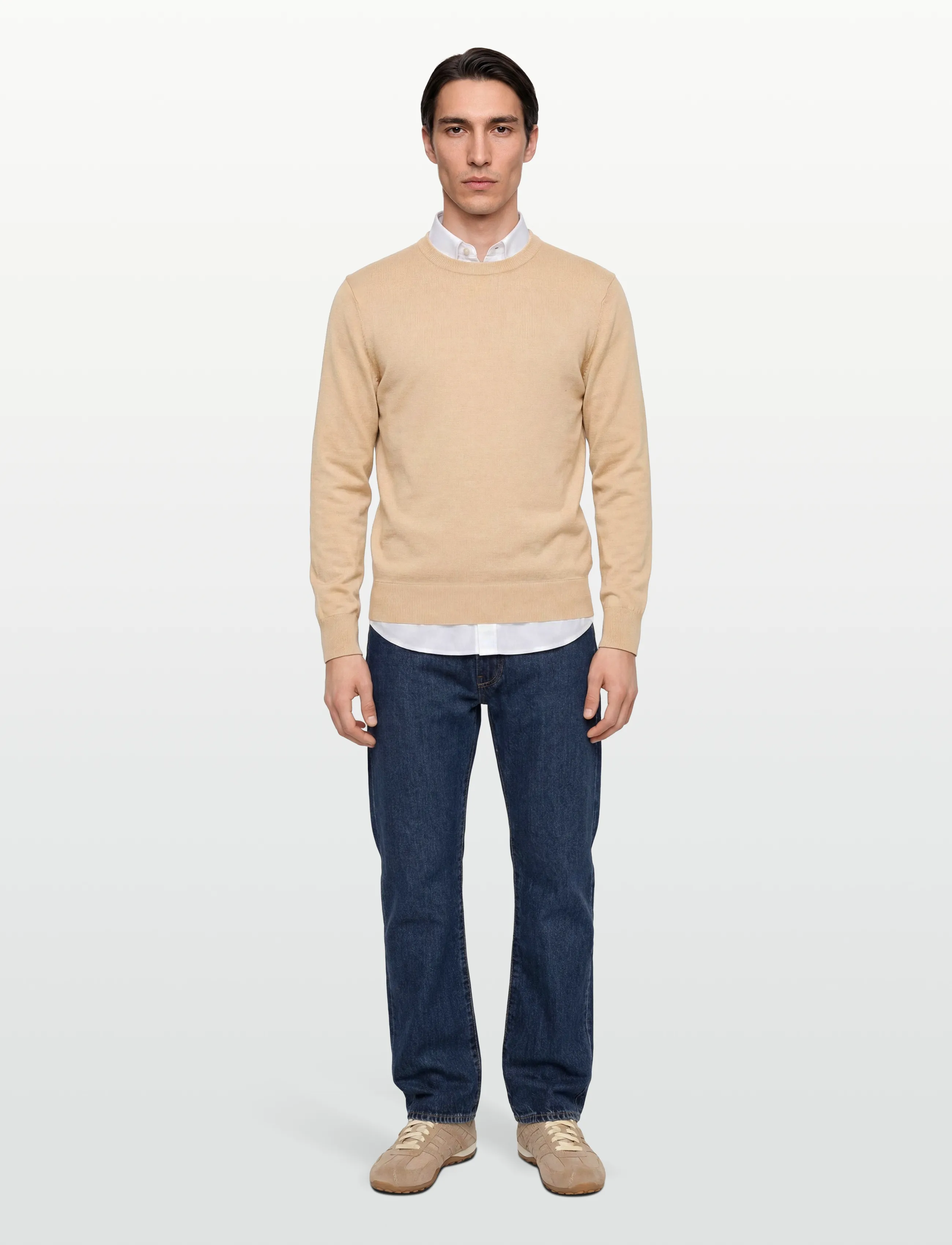 Timberland WILLIAMS RIVER Cotton YD Sweater SAFARI - Round Necks - MEDIUM BEIGE / beige