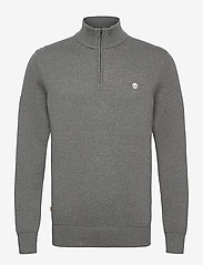 Timberland - WILLIAMS RIVER Cotton YD 1/4 Zip Sweater DARK GREY HEATHER - half zip jumpers - dark grey heather - 0