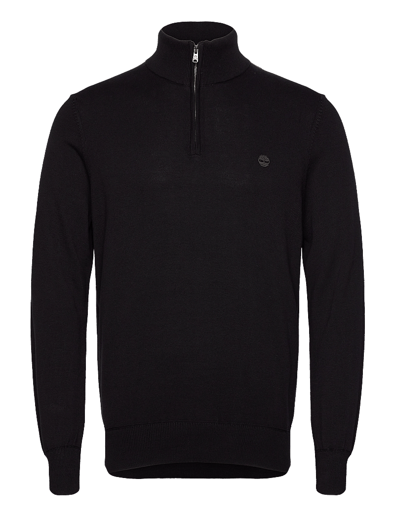Timberland - Cotton YD 1/4 Zip Sweater - tõmblukk-kaelusega džemprid - black/pavement - 0