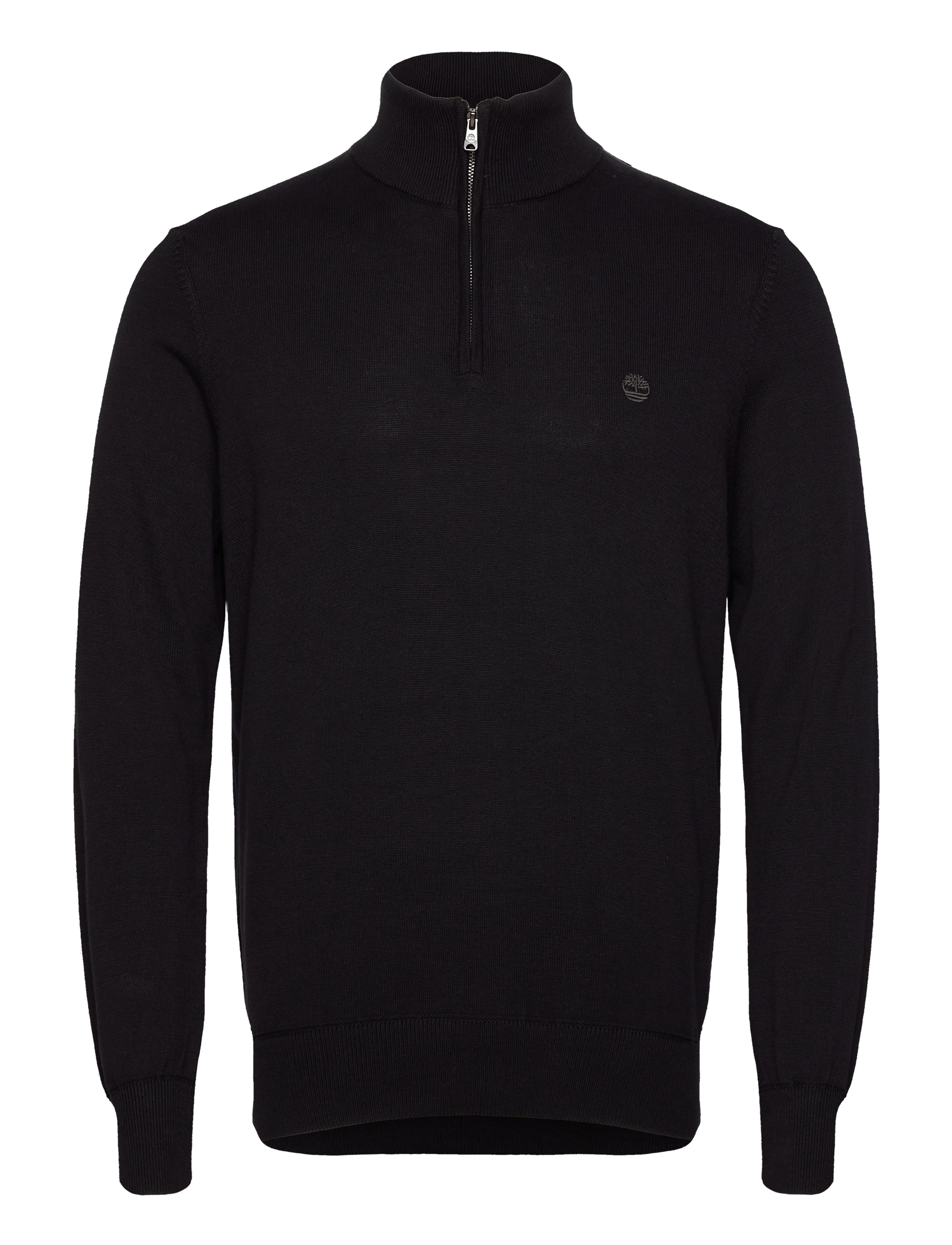 Timberland Cotton YD 1/4 Zip Sweater - TIMBERLAND - BLACK/PAVEMENT / black