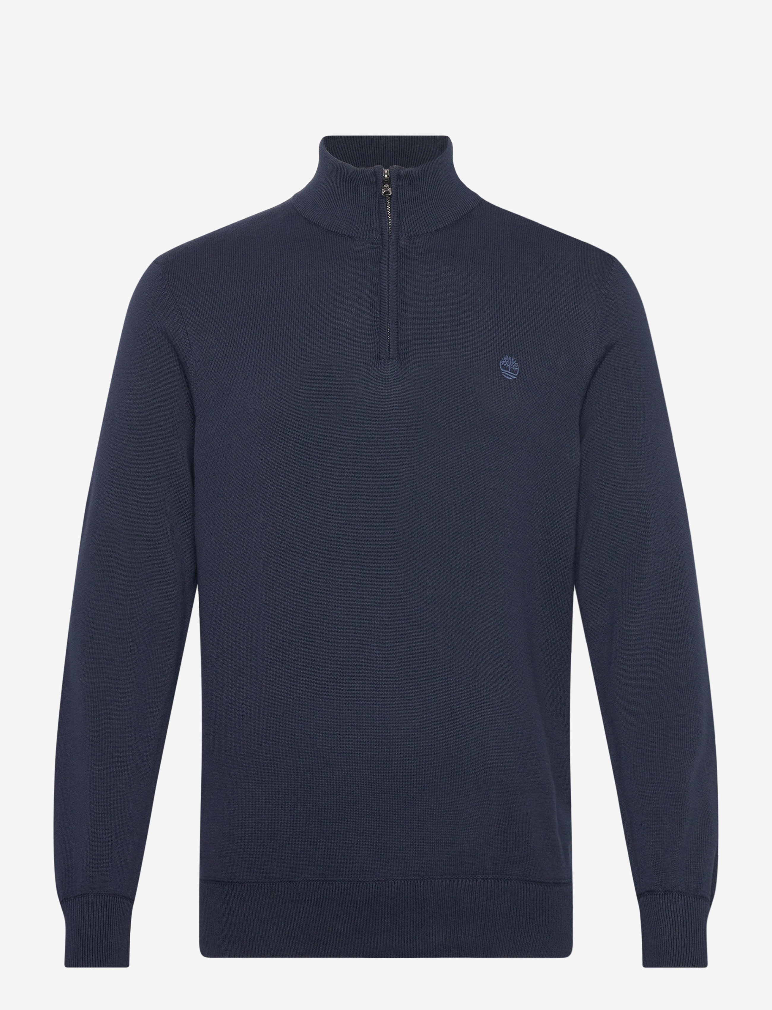 Timberland Cotton Yd 1/4 Zip Sweater, Kvart Lynlås Sweater, Navy, Str: S