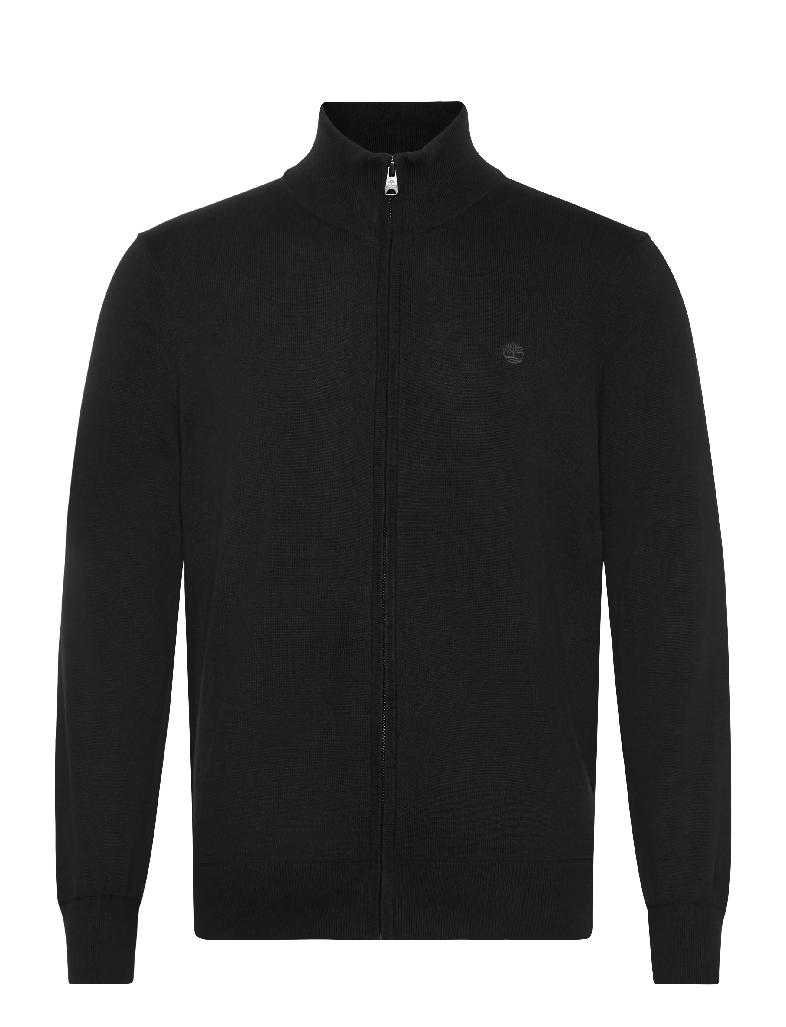 Timberland Cotton YD Full Zip Sweater - Pullover mit durchgehendem Reißverschluss - BLACK/PAVEMENT / black