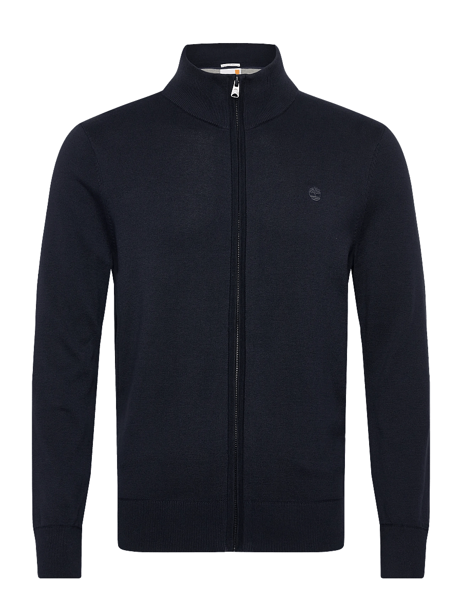 Timberland - Cotton YD Full Zip Sweater - pullover mit durchgehendem reißverschluss - dk sph/dk denim - 0