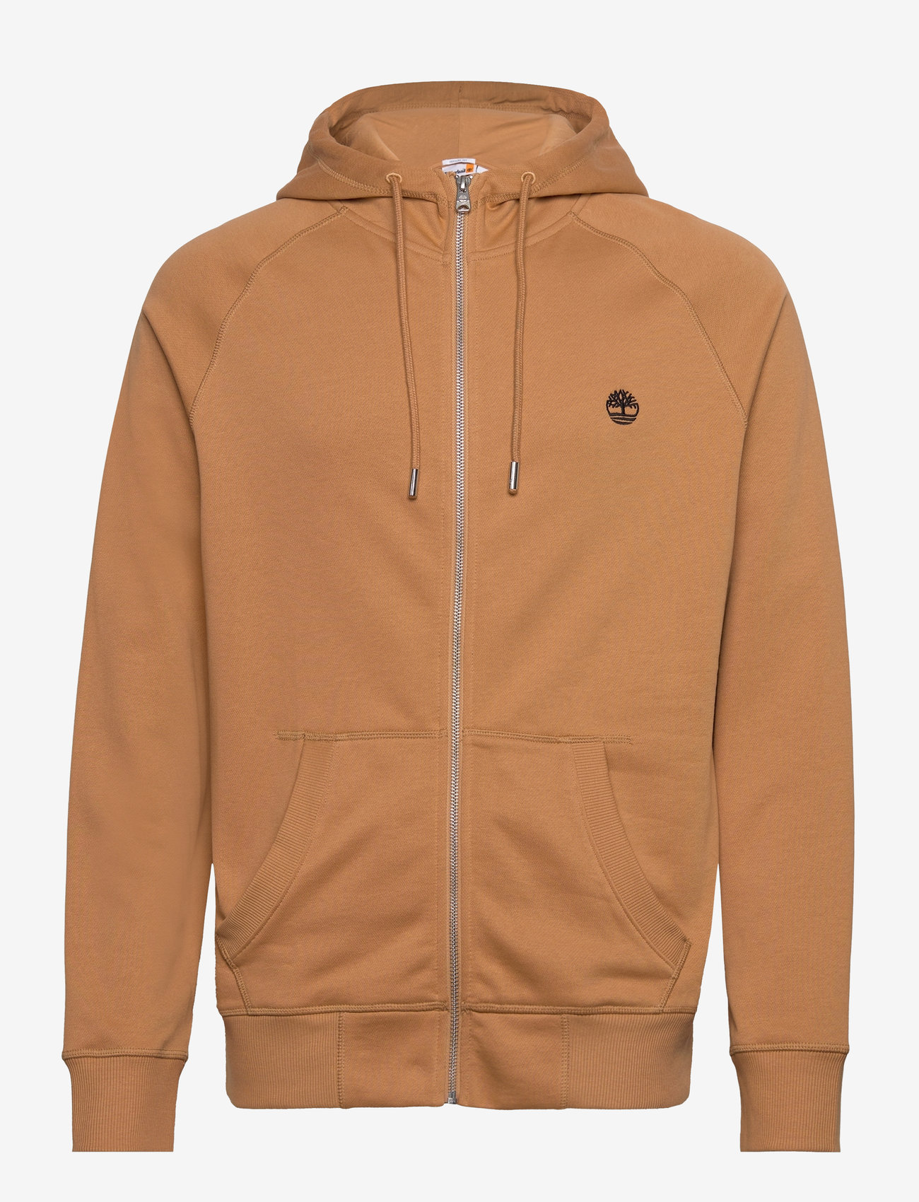 Timberland - Brushed Back Full Zip Hoodie - sweatshirts - light wheat b - 0