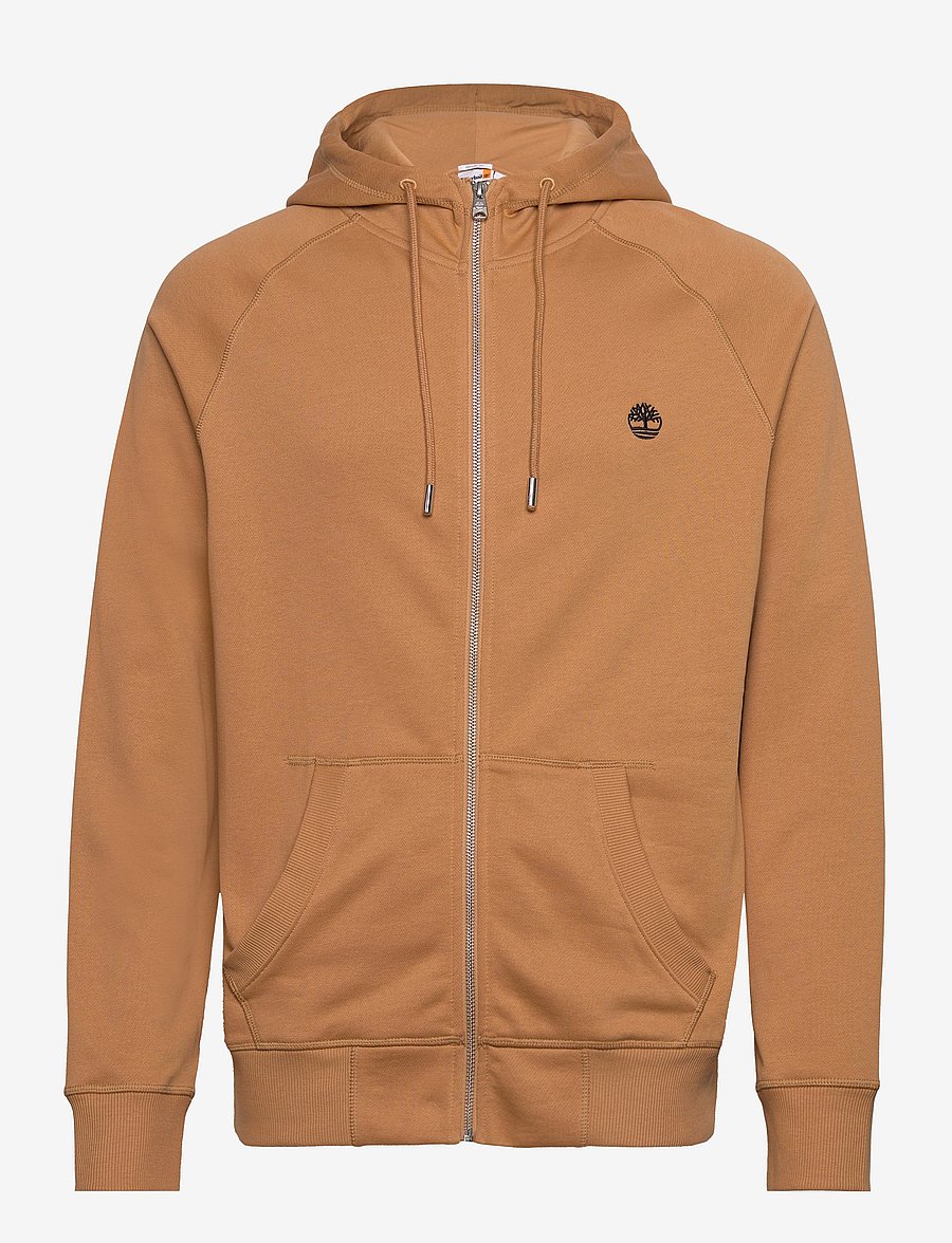 Timberland - Brushed Back Full Zip Hoodie - džemperiai su gobtuvu - light wheat b - 0