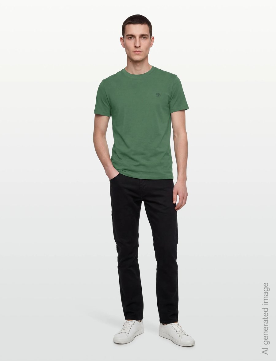Timberland - DUNSTAN RIVER Short Sleeve Tee MYRTLE - short-sleeved t-shirts - medium green - 0