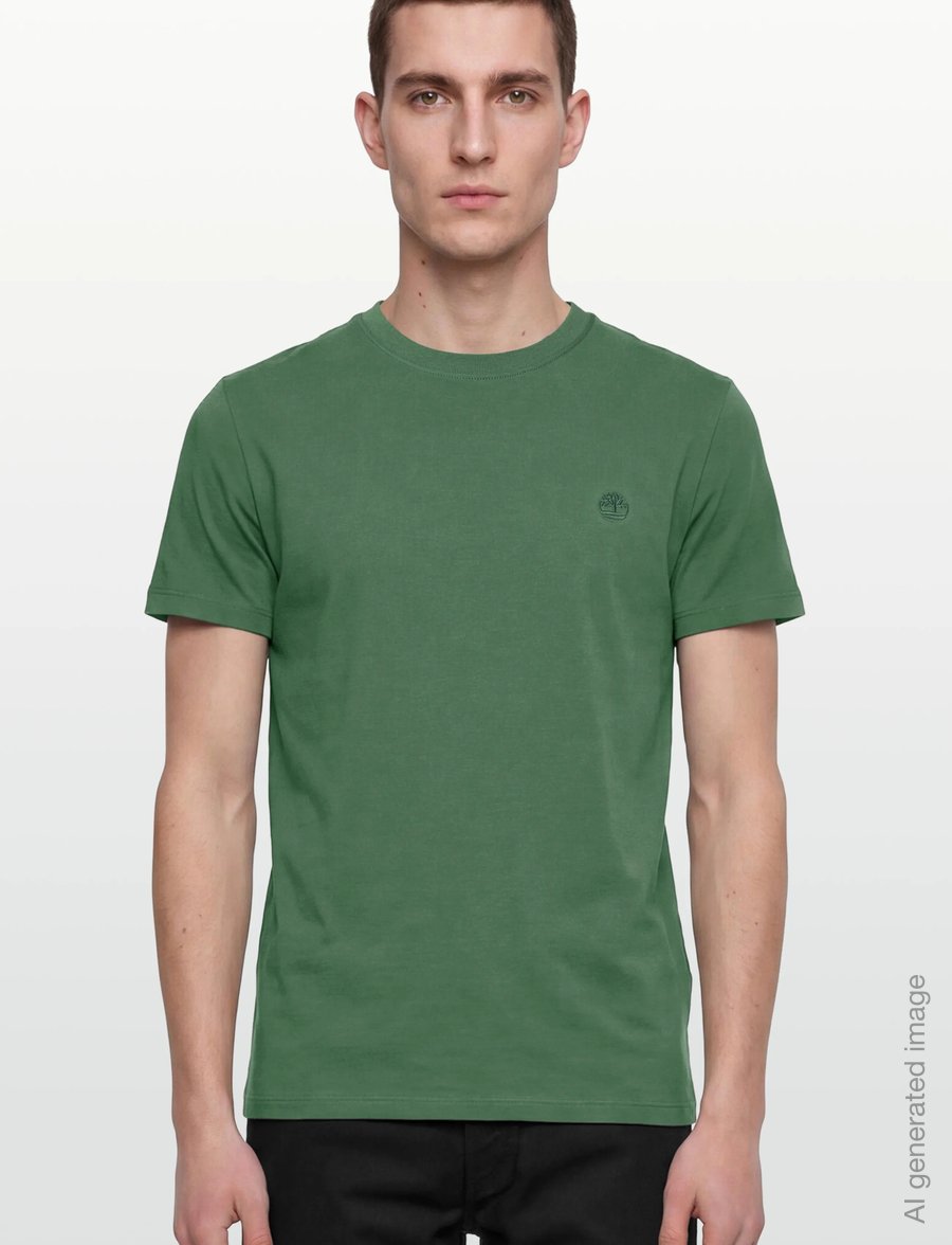 Timberland - DUNSTAN RIVER Short Sleeve Tee MYRTLE - short-sleeved t-shirts - medium green - 3