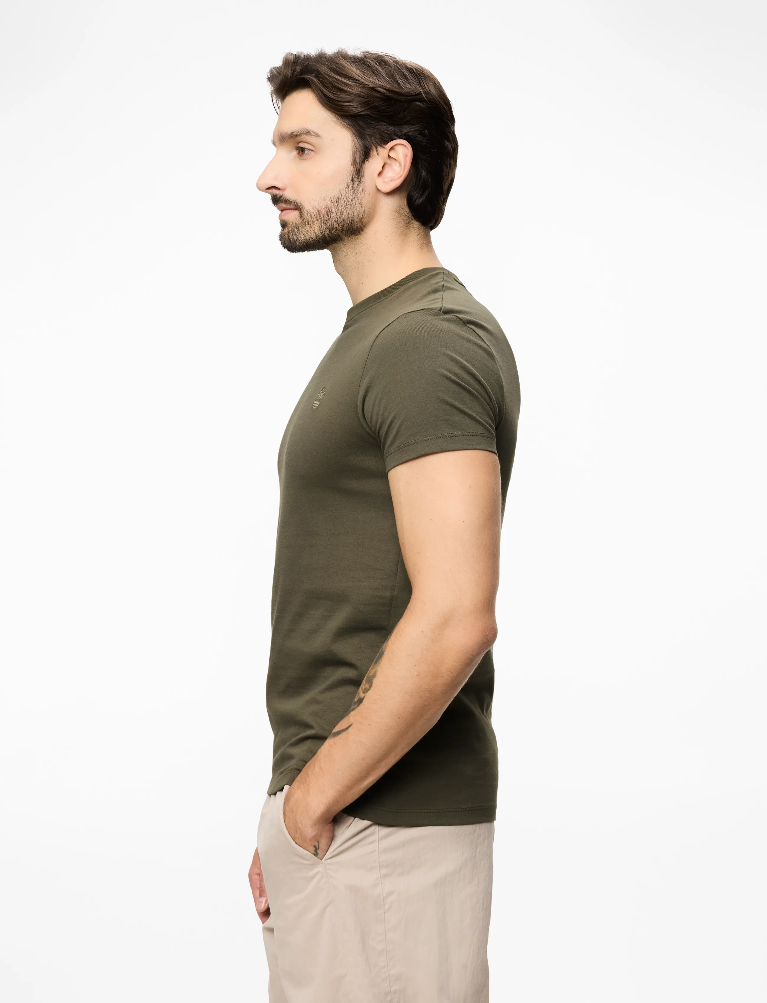 Timberland - Short Sleeve Tee - kortærmede t-shirts - lf grn-csl erth - 3