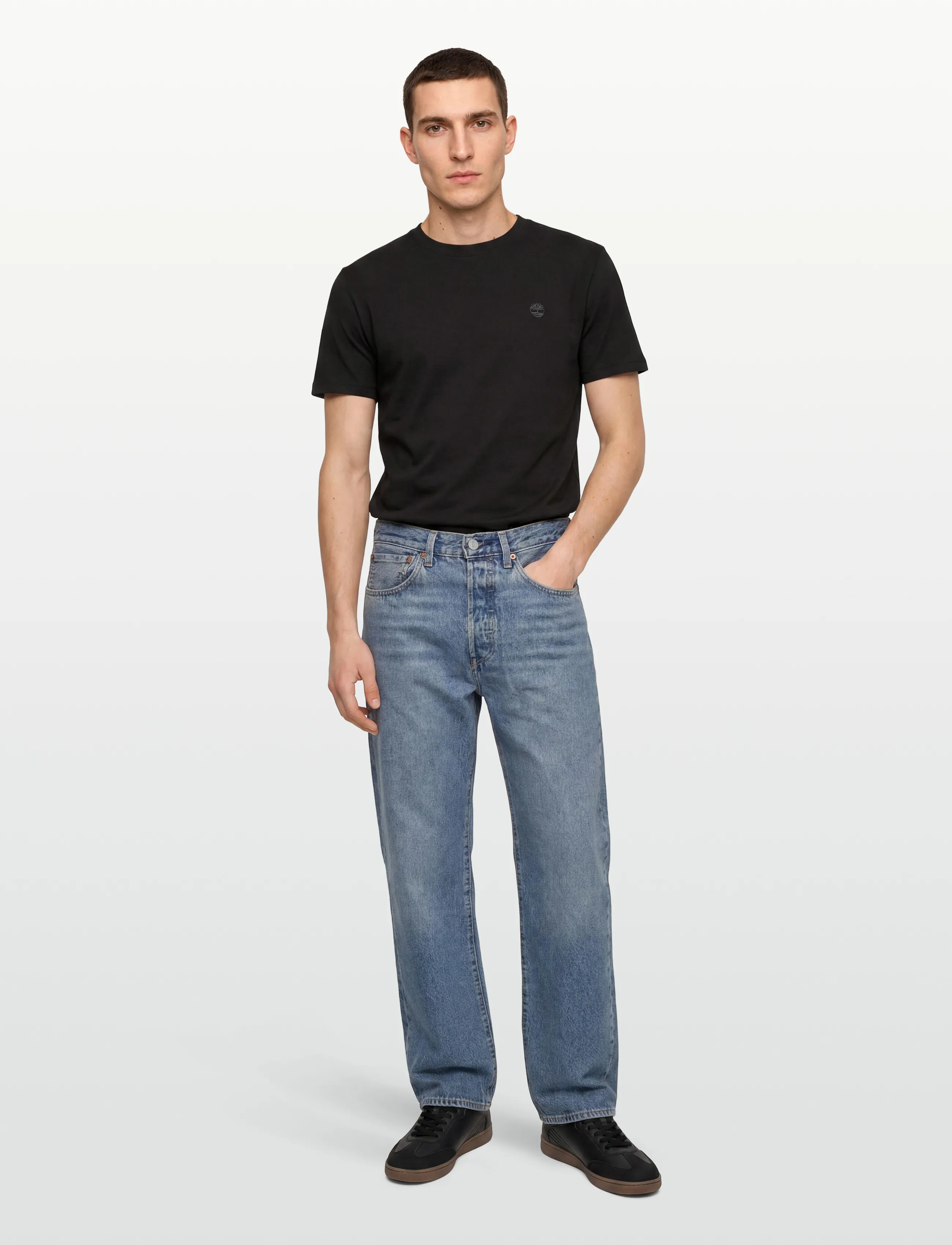 Timberland Short Sleeve Tee - Kortærmede T-shirts - BLACK / black