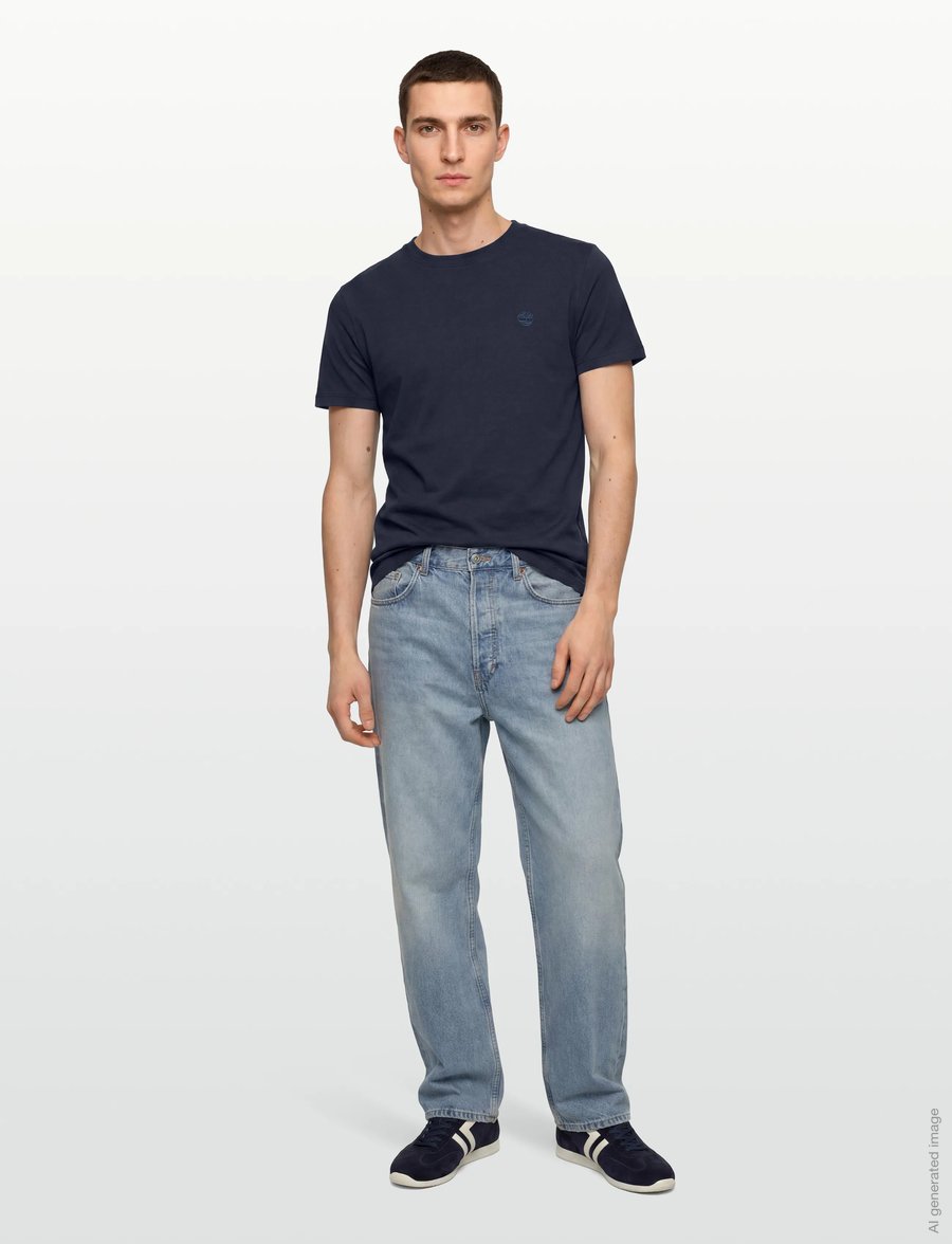 Timberland - Short Sleeve Tee - kortærmede t-shirts - dark blue - 0