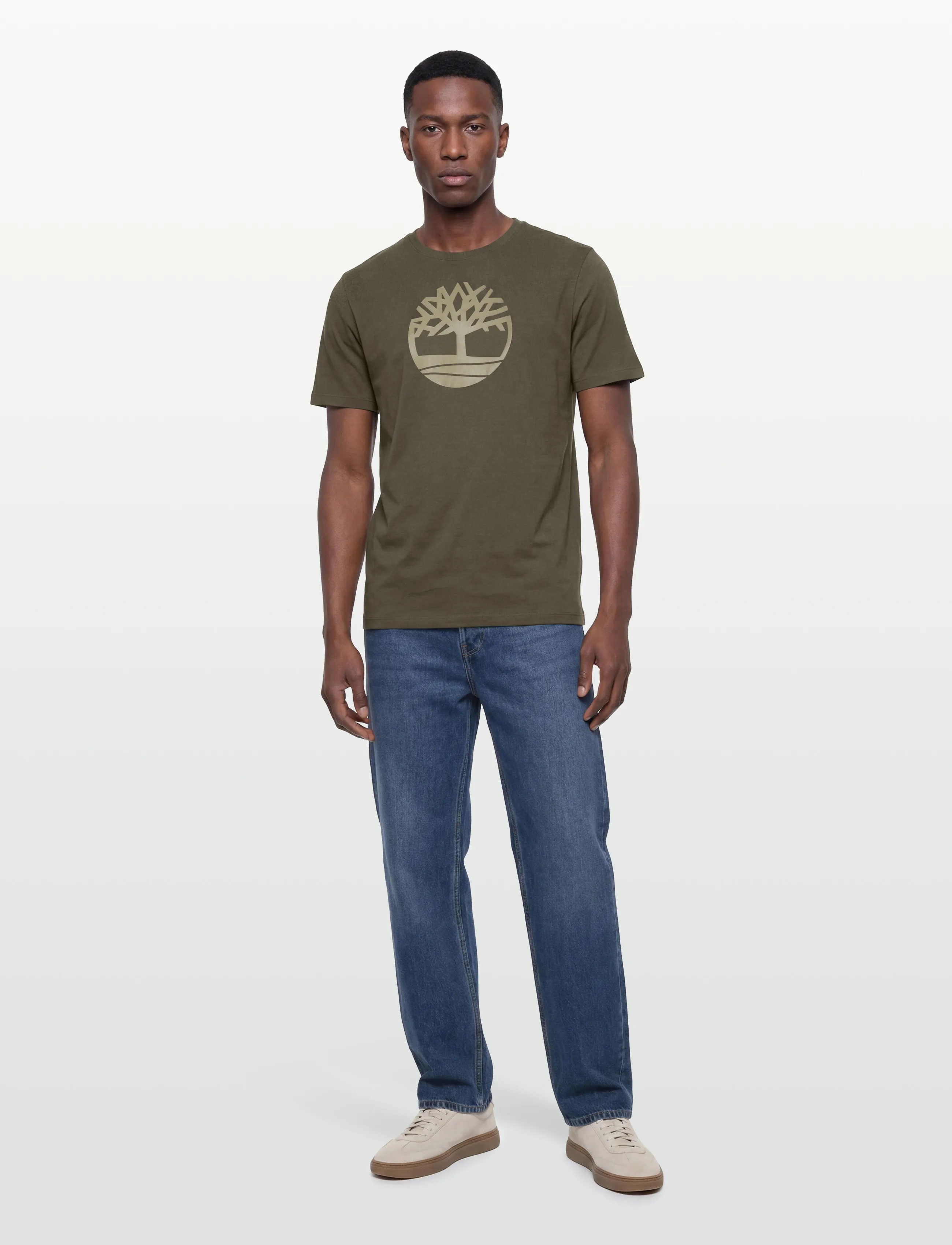 Timberland Tree Logo Short Sleeve Tee, S, Green, T-Shirts > Kortærmede, Herre