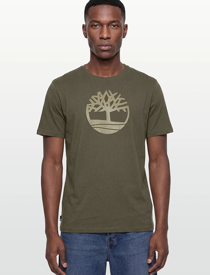 Timberland - Tree Logo Short Sleeve Tee - kortærmede t-shirts - dark green - 3