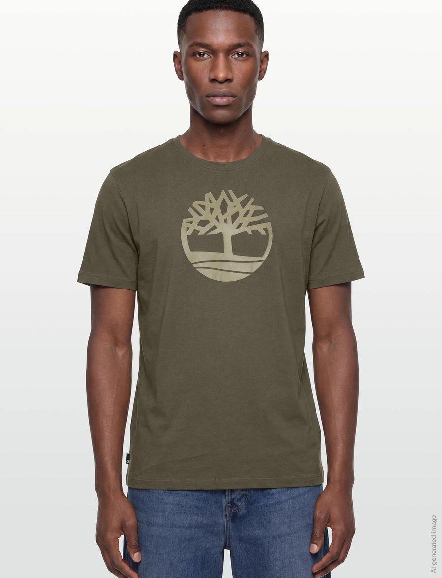 Timberland - Tree Logo Short Sleeve Tee - lühikeste varrukatega t-särgid - dark green - 3