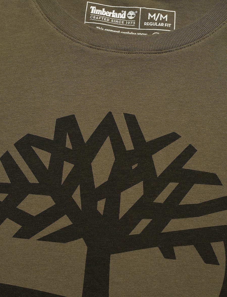 Timberland - Tree Logo Short Sleeve Tee - lühikeste varrukatega t-särgid - dark green - 5