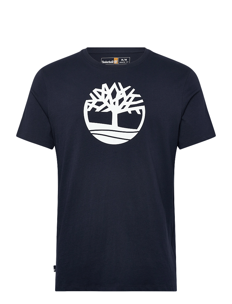 Timberland - KENNEBEC RIVER Tree Logo Short Sleeve Tee DARK SAPPHIREWHITE - kortärmade t-shirts - dark blue - 0