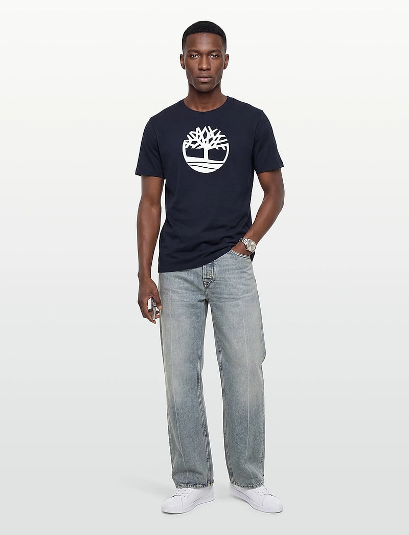 Timberland - KENNEBEC RIVER Tree Logo Short Sleeve Tee DARK SAPPHIREWHITE - kurzärmelig - dark blue - 0