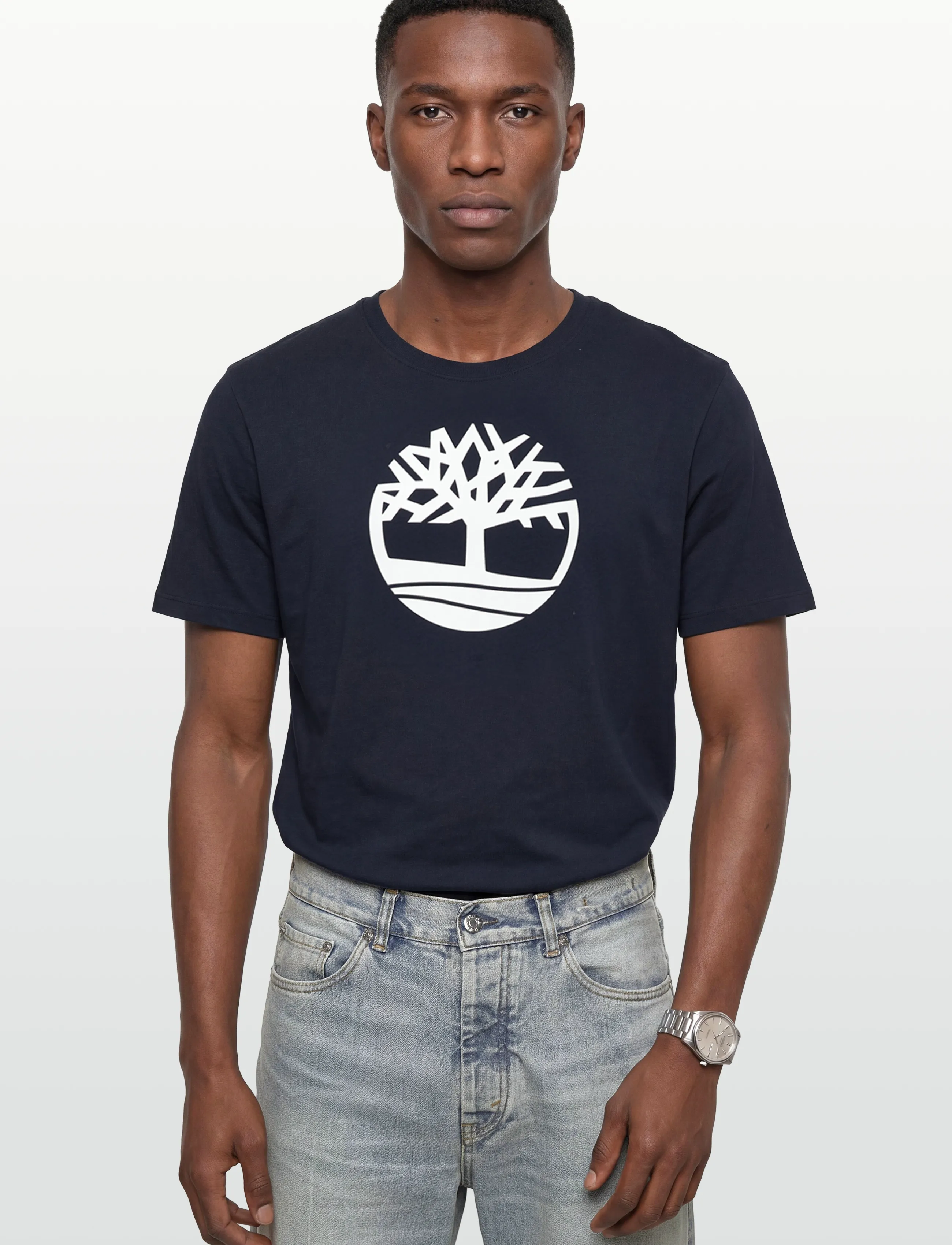 Timberland - KENNEBEC RIVER Tree Logo Short Sleeve Tee DARK SAPPHIREWHITE - alhaisimmat hinnat - dark blue - 3