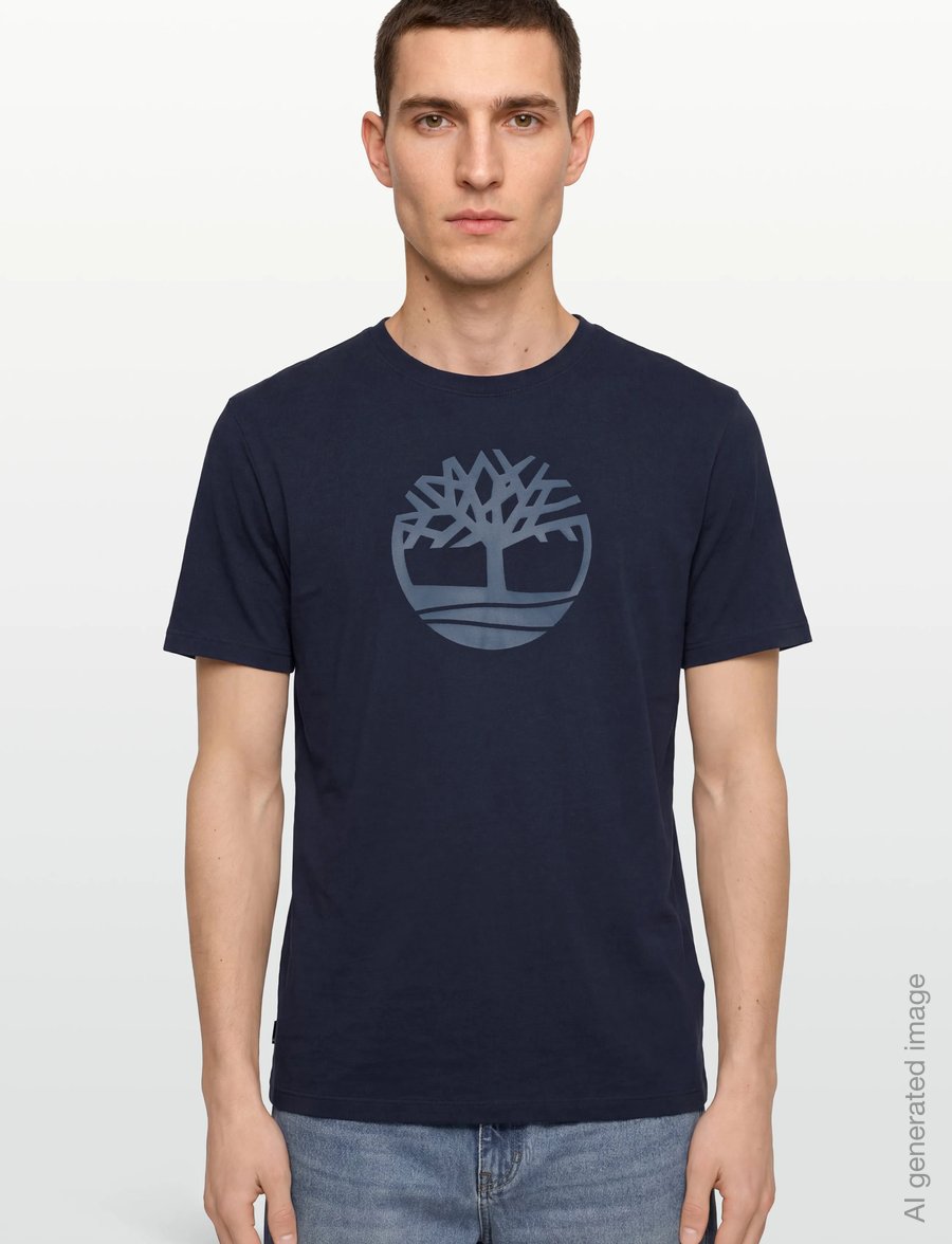 Timberland - KENNEBEC RIVER Tree Logo Short Sleeve Tee DARK SAPPHIRE/DARK DENIM - kortärmade t-shirts - dark blue - 3