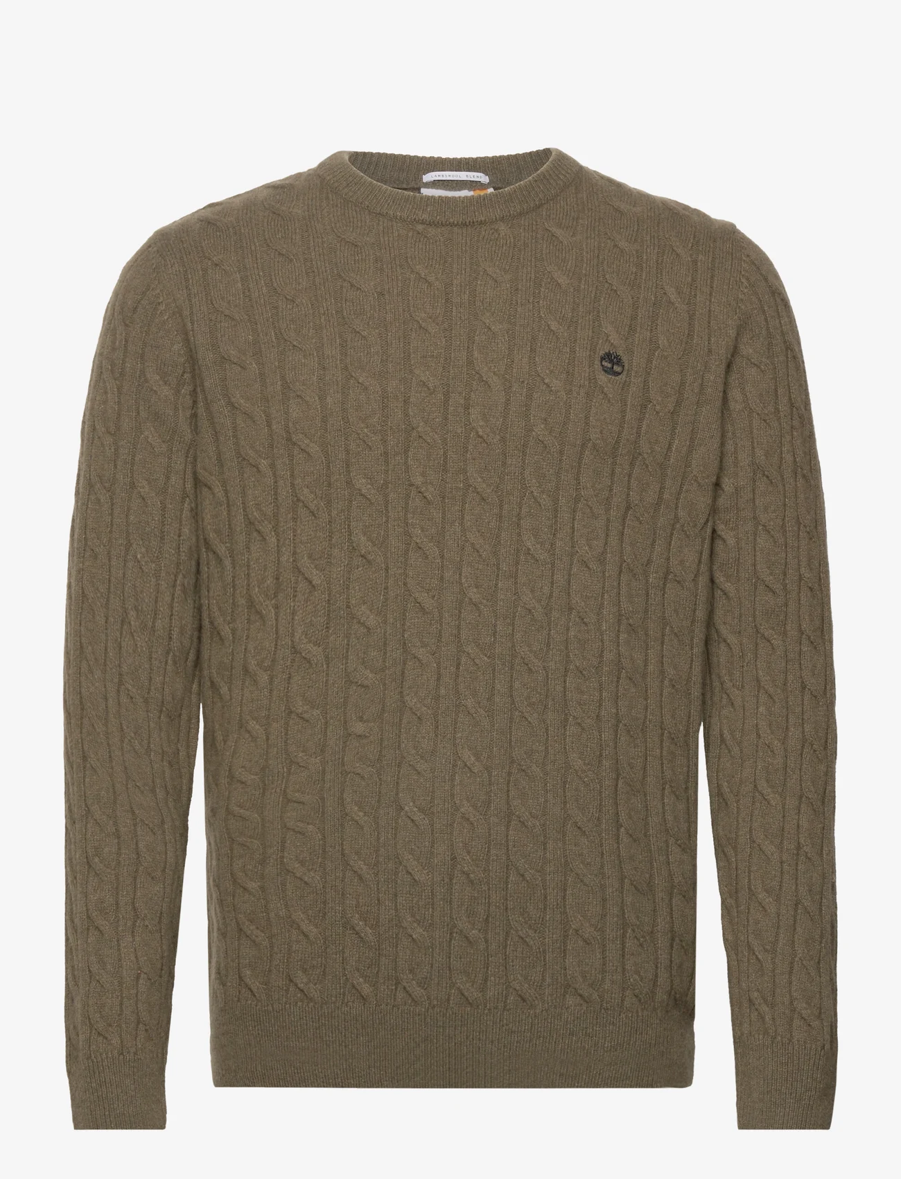 Timberland - PHILLIPS BROOK Cable Crew Neck Sweater DARK OLIVE - knitted round necks - dark olive - 0