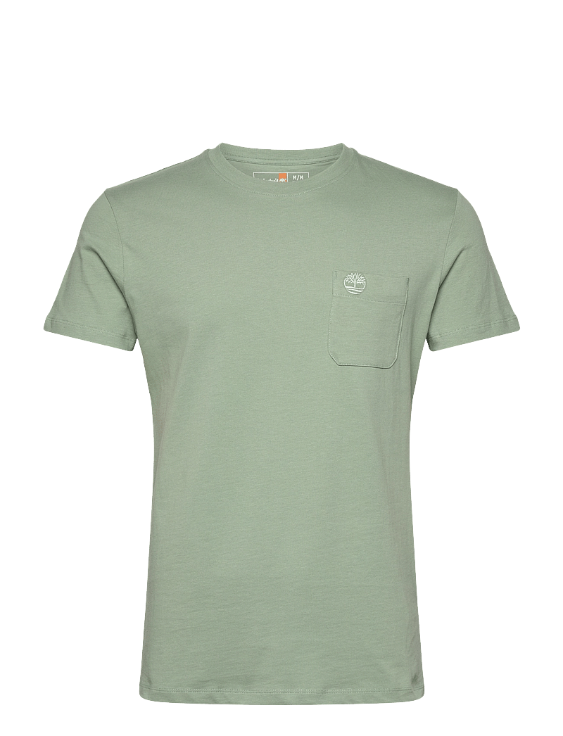 Timberland - Chest Pocket Short Sleeve Tee - kortærmede t-shirts - pro green bay - 0