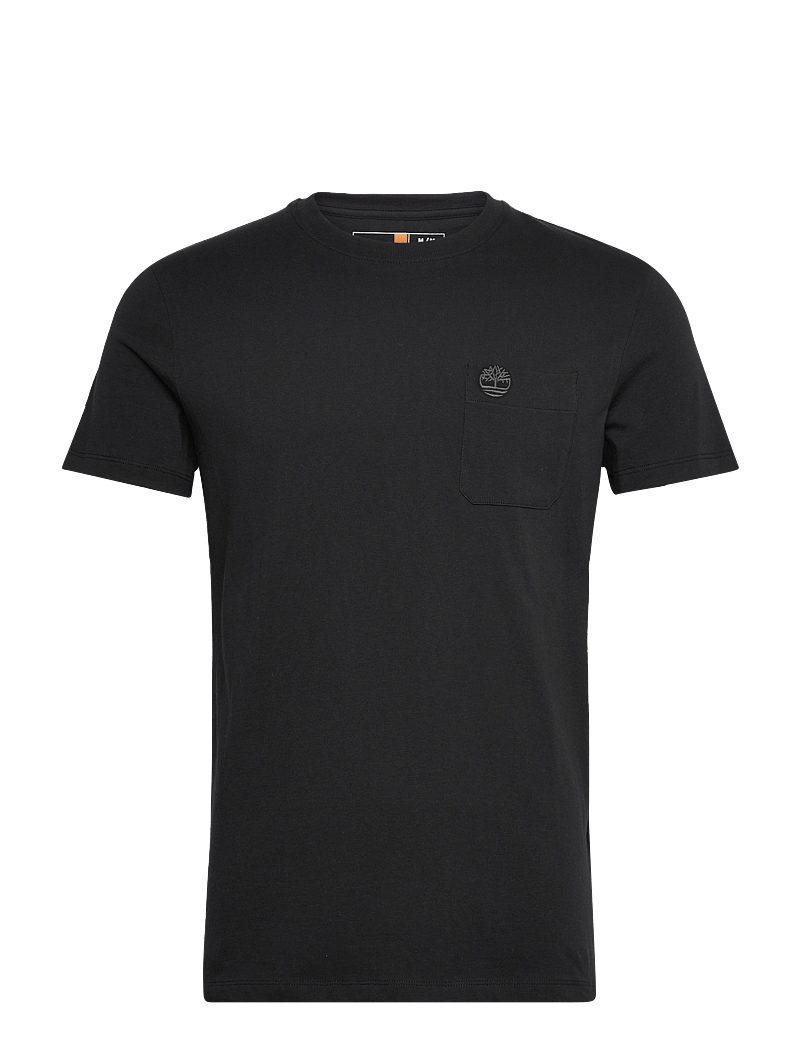Timberland - DUNSTAN RIVER Chest Pocket Short Sleeve Tee BLACK/PAVEMENT - kortærmede t-shirts - black - 0