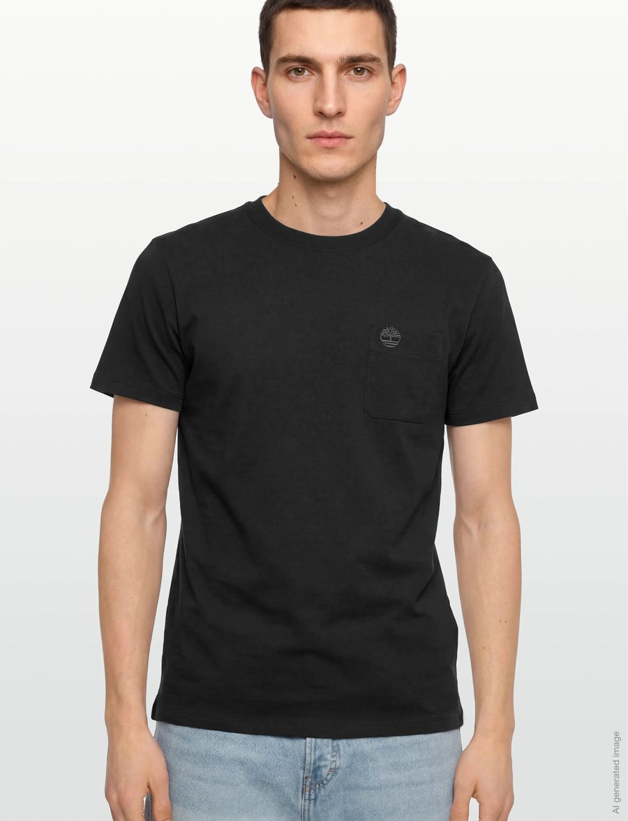 Timberland - Chest Pocket Short Sleeve Tee - kurzärmelige t-shirts - black - 3