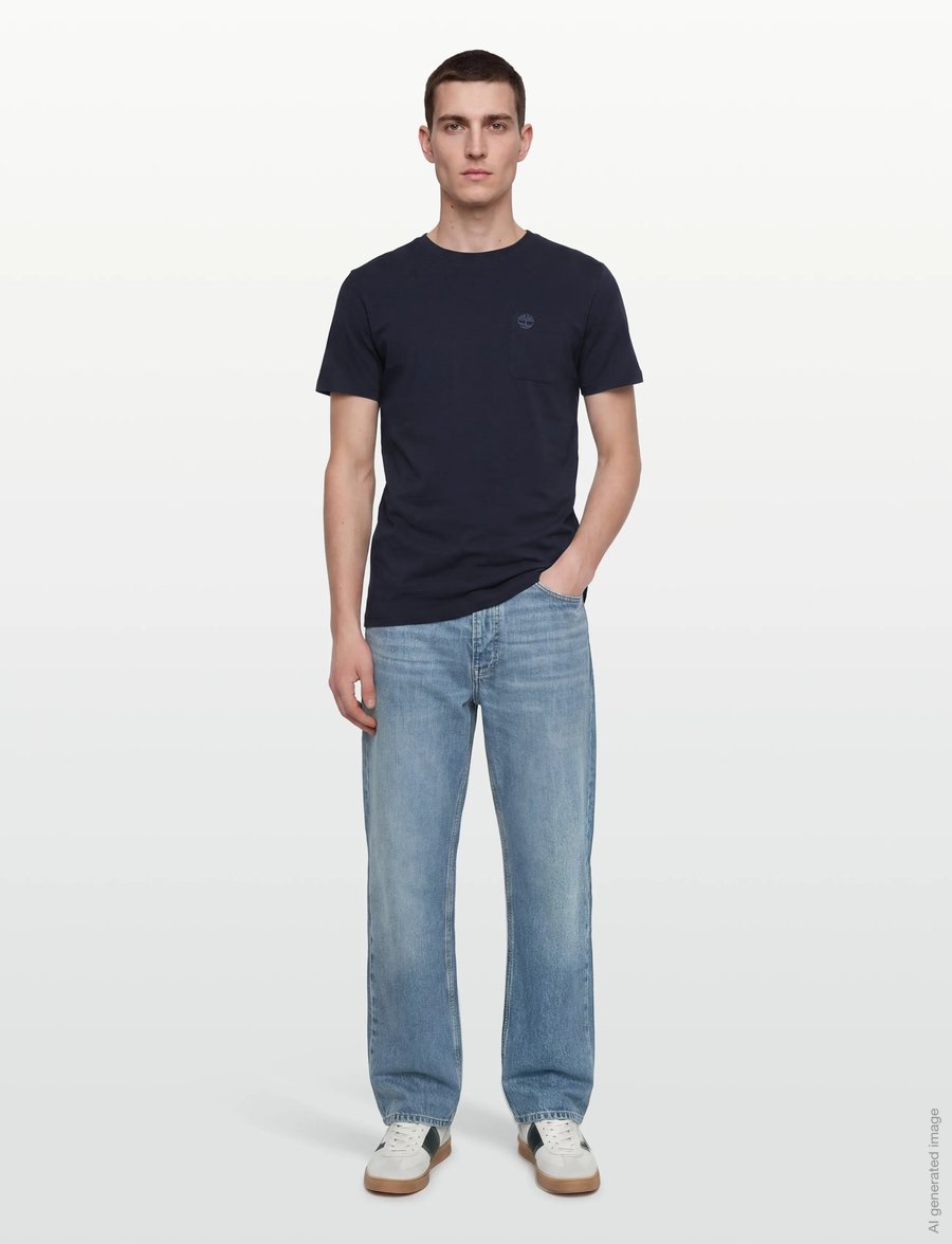 Timberland - Chest Pocket Short Sleeve Tee - kurzärmelig - dark blue - 0