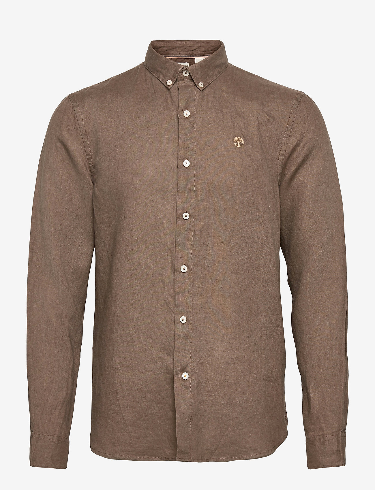 Timberland - LS Linen Shirt - chocolate chip - 0