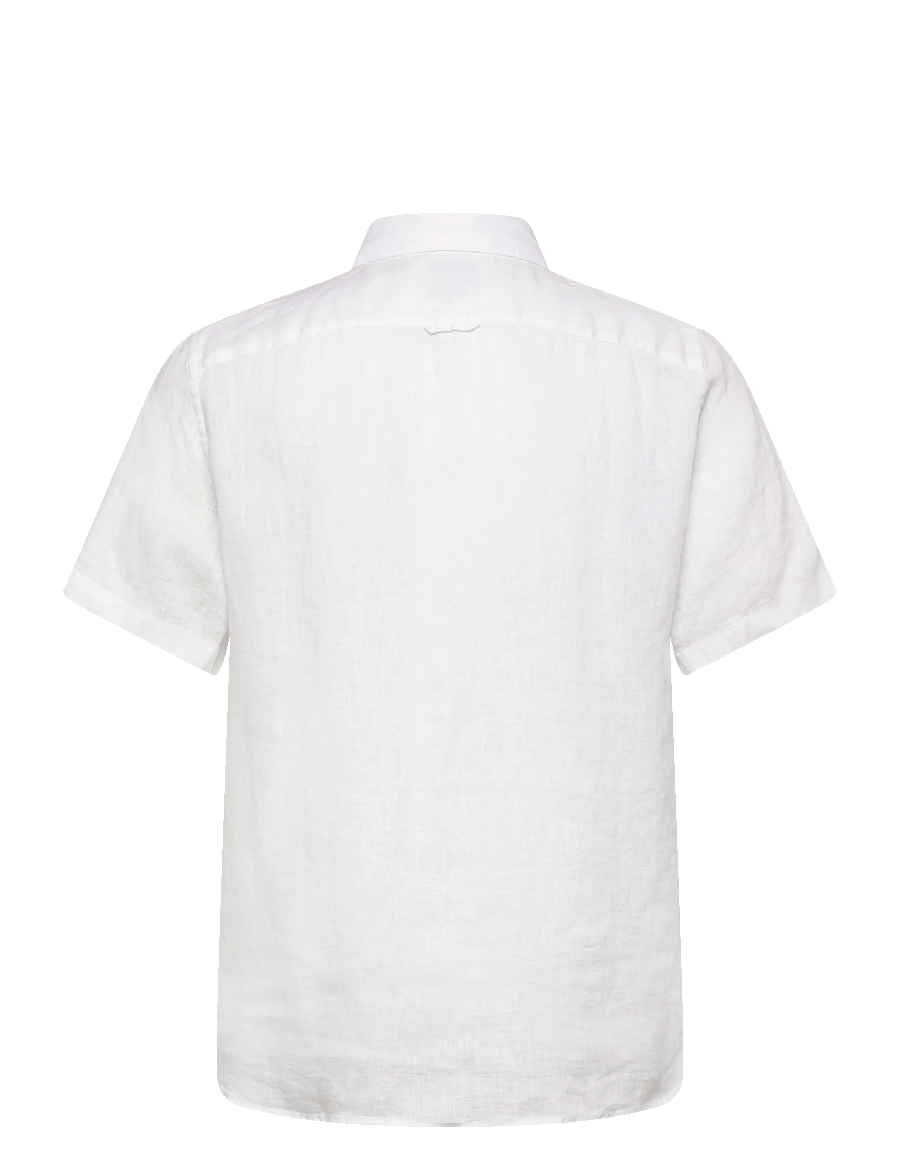 Timberland - MILL BROOK Linen Short Sleeve Shirt WHITE - hørskjorter - white - 1