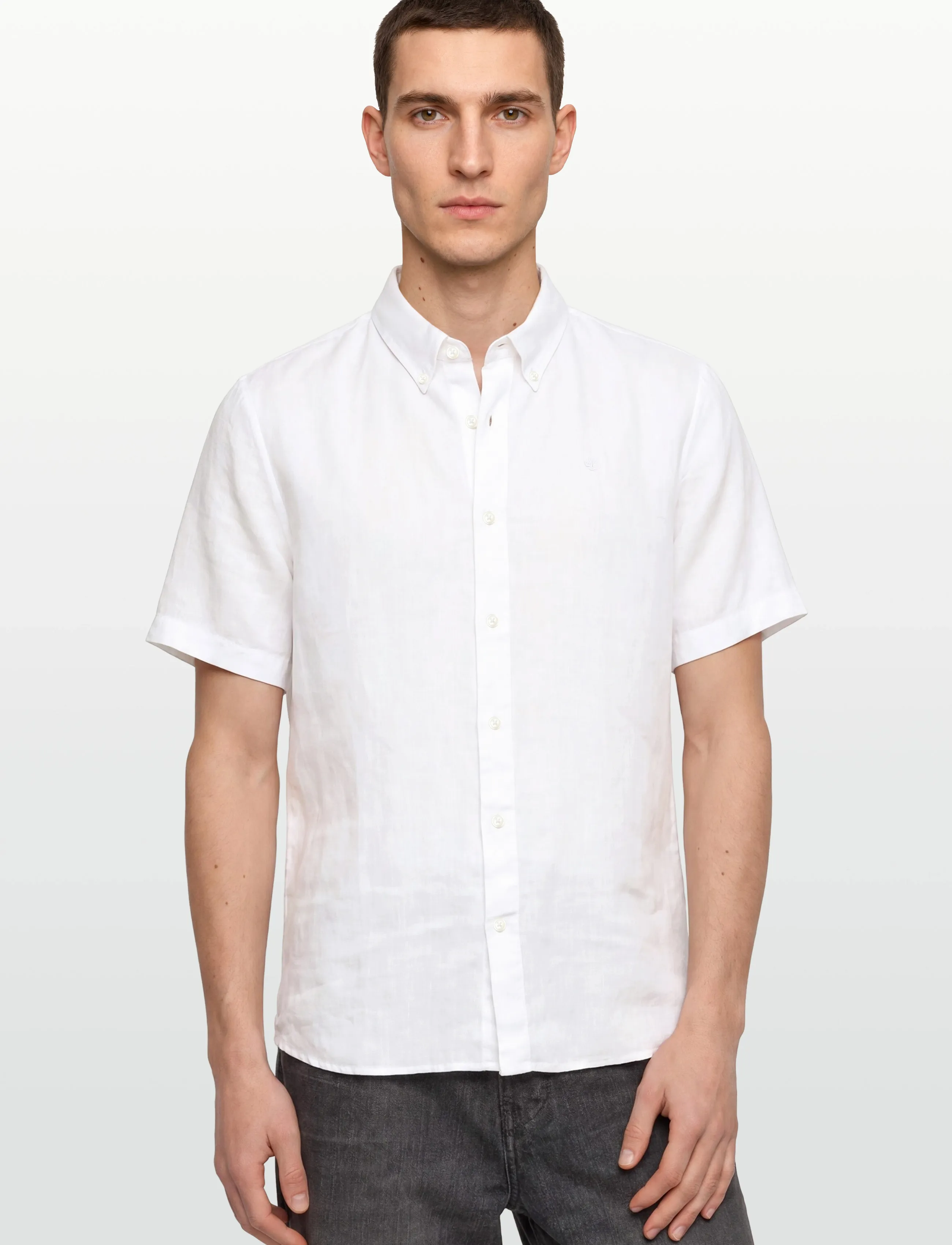 Timberland - MILL BROOK Linen Short Sleeve Shirt WHITE - leinenhemden - white - 3