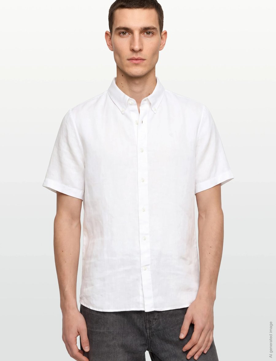 Timberland - MILL BROOK Linen Short Sleeve Shirt WHITE - leinenhemden - white - 3