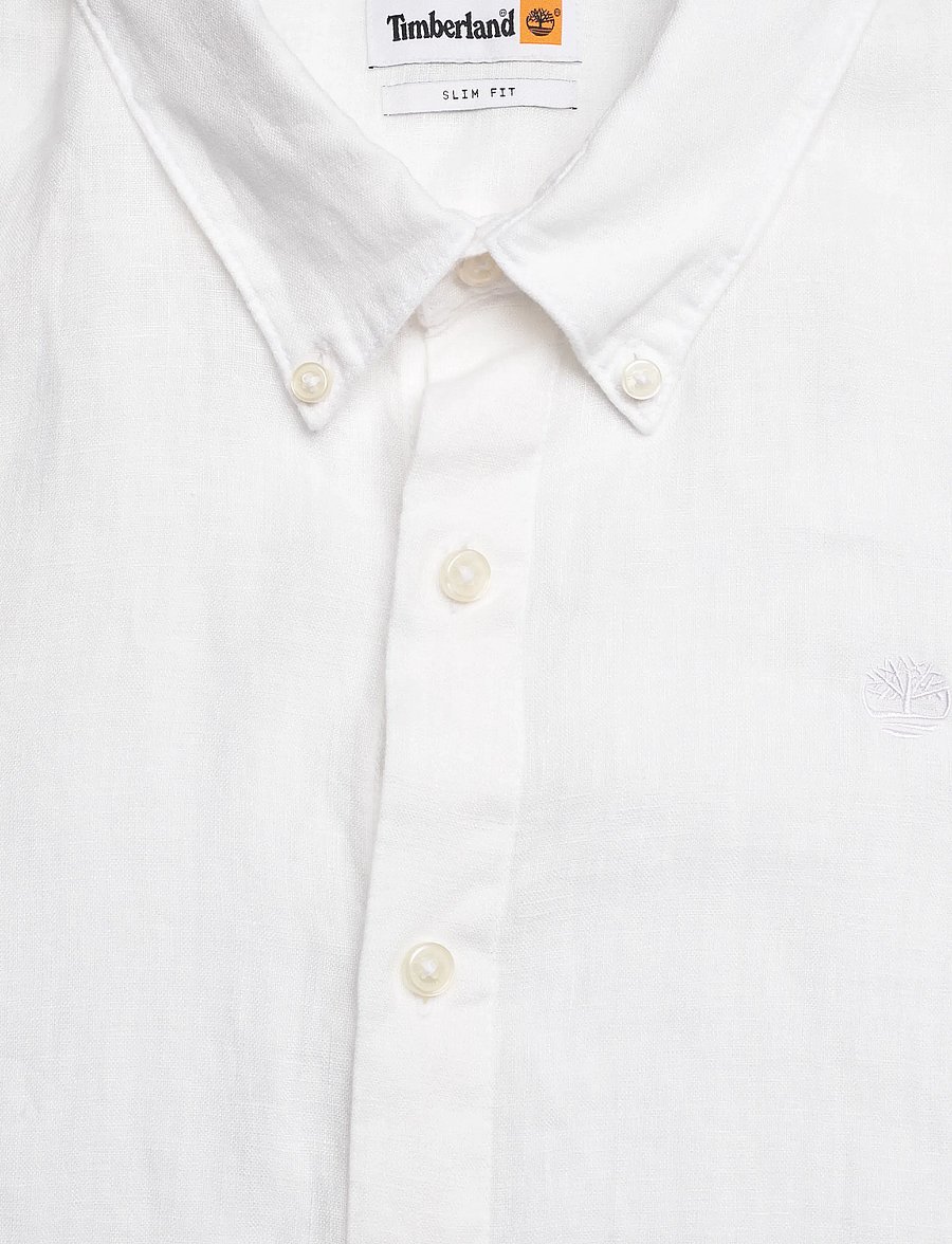 Timberland - MILL BROOK Linen Short Sleeve Shirt WHITE - hørskjorter - white - 2
