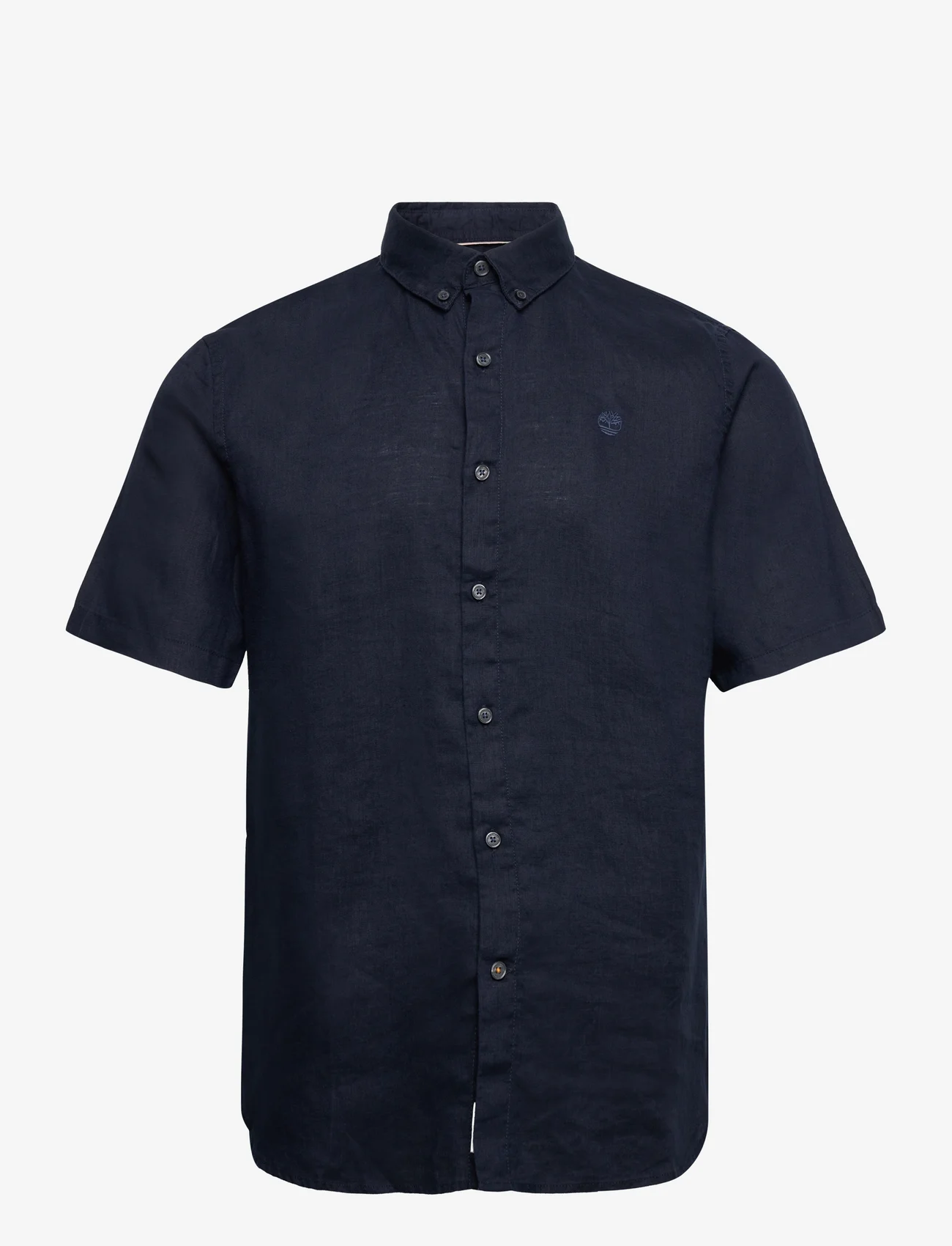 Timberland - MILL BROOK Linen Short Sleeve Shirt DARK SAPPHIRE - lina krekli - dark sapphire - 0