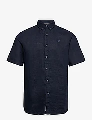 Timberland - MILL BROOK Linen Short Sleeve Shirt DARK SAPPHIRE - linen shirts - dark sapphire - 0