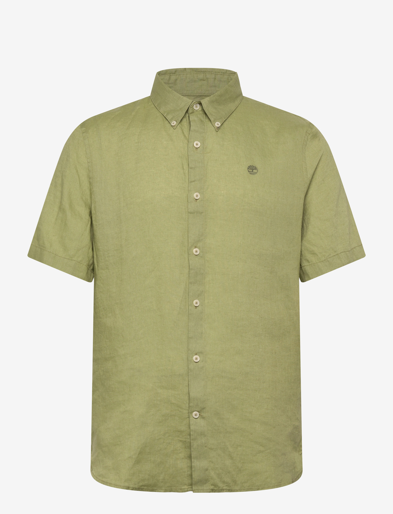 Timberland - MILL BROOK Linen Short Sleeve Shirt SAGE - hørskjorter - light green - 0