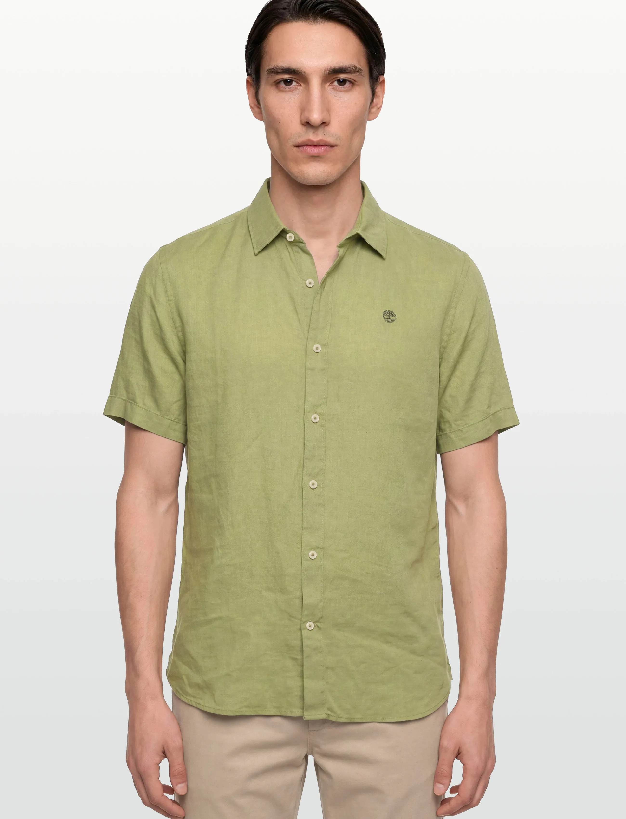 Timberland - MILL BROOK Linen Short Sleeve Shirt SAGE - leinenhemden - light green - 3