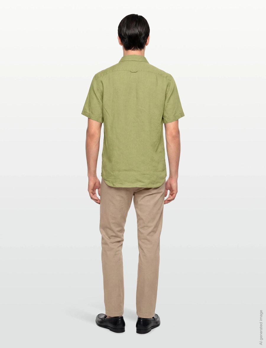 Timberland - MILL BROOK Linen Short Sleeve Shirt SAGE - leinenhemden - light green - 4