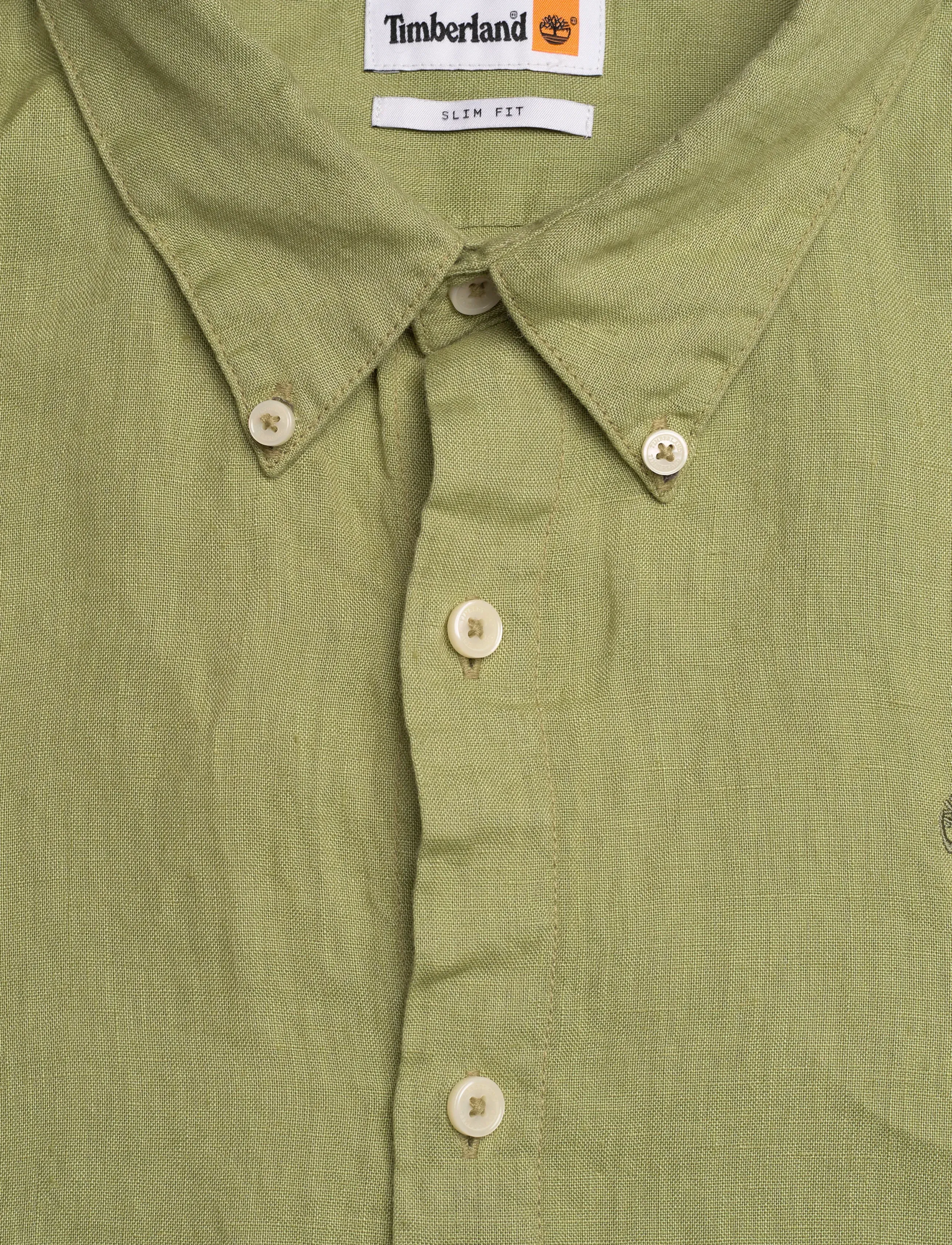 Timberland - MILL BROOK Linen Short Sleeve Shirt SAGE - hørskjorter - light green - 2