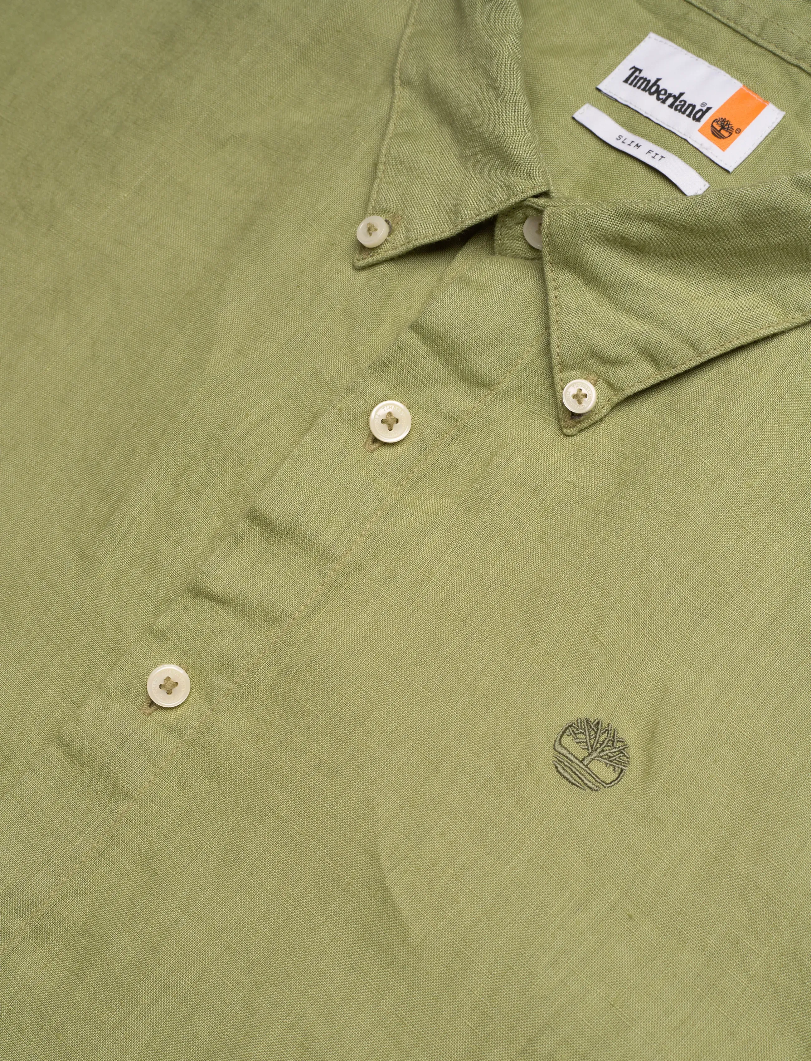 Timberland - MILL BROOK Linen Short Sleeve Shirt SAGE - hørskjorter - light green - 3
