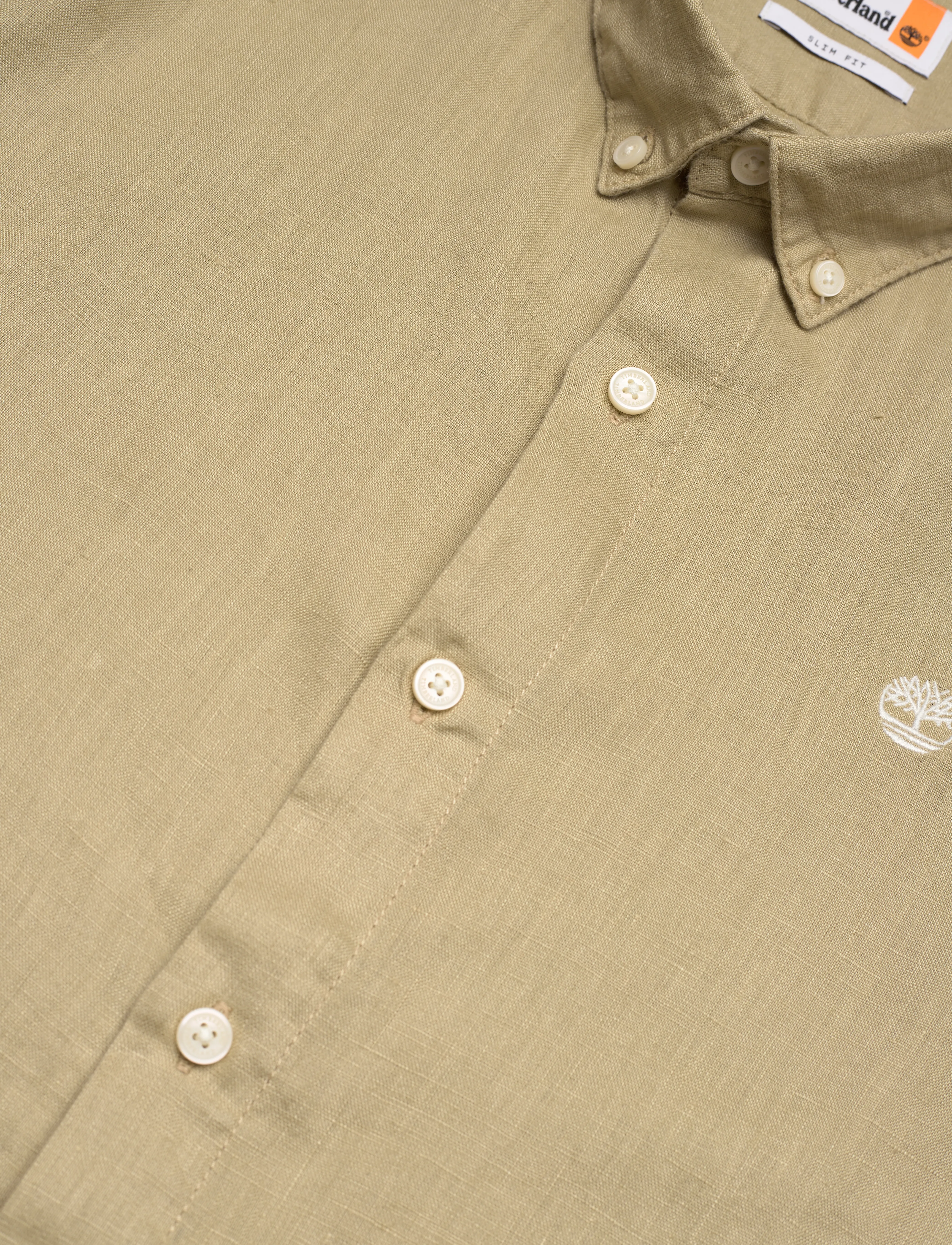 Timberland - MILL BROOK Linen Short Sleeve Shirt LEMON PEPPER - koszule lniane - lemon pepper - 3