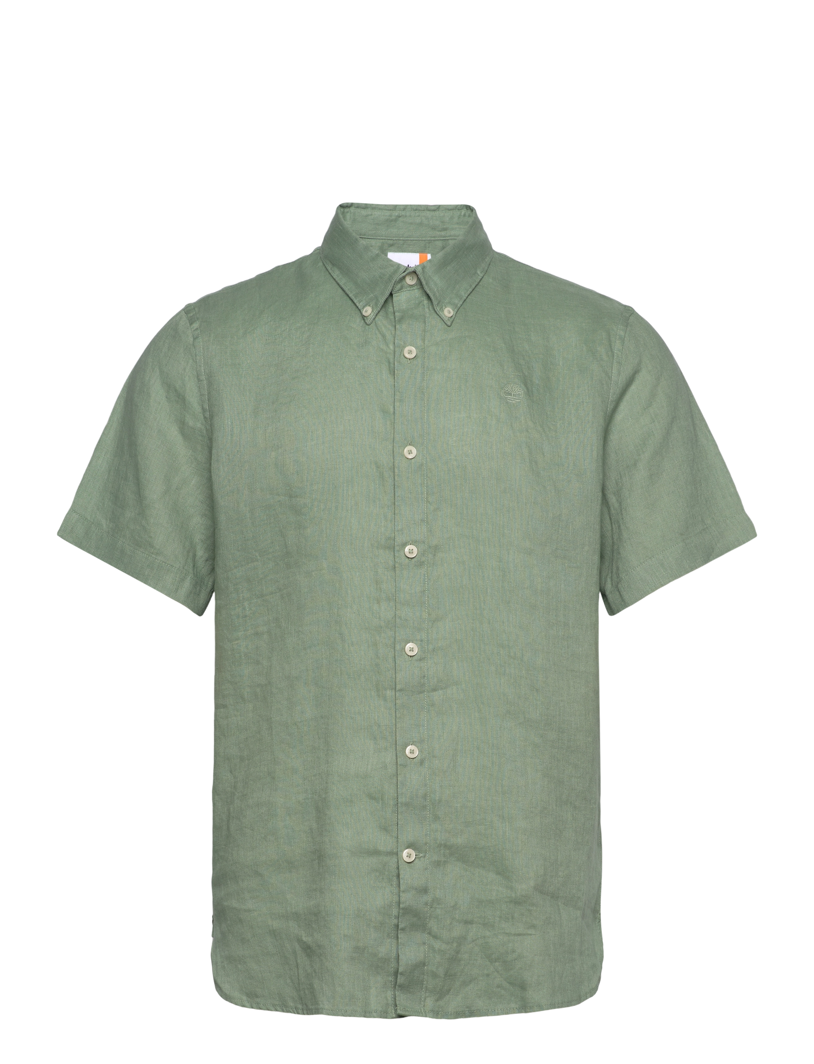 Timberland Linen Short Sleeve Shirt, S, Shirts, Grün - Short-sleeved, Männerswear