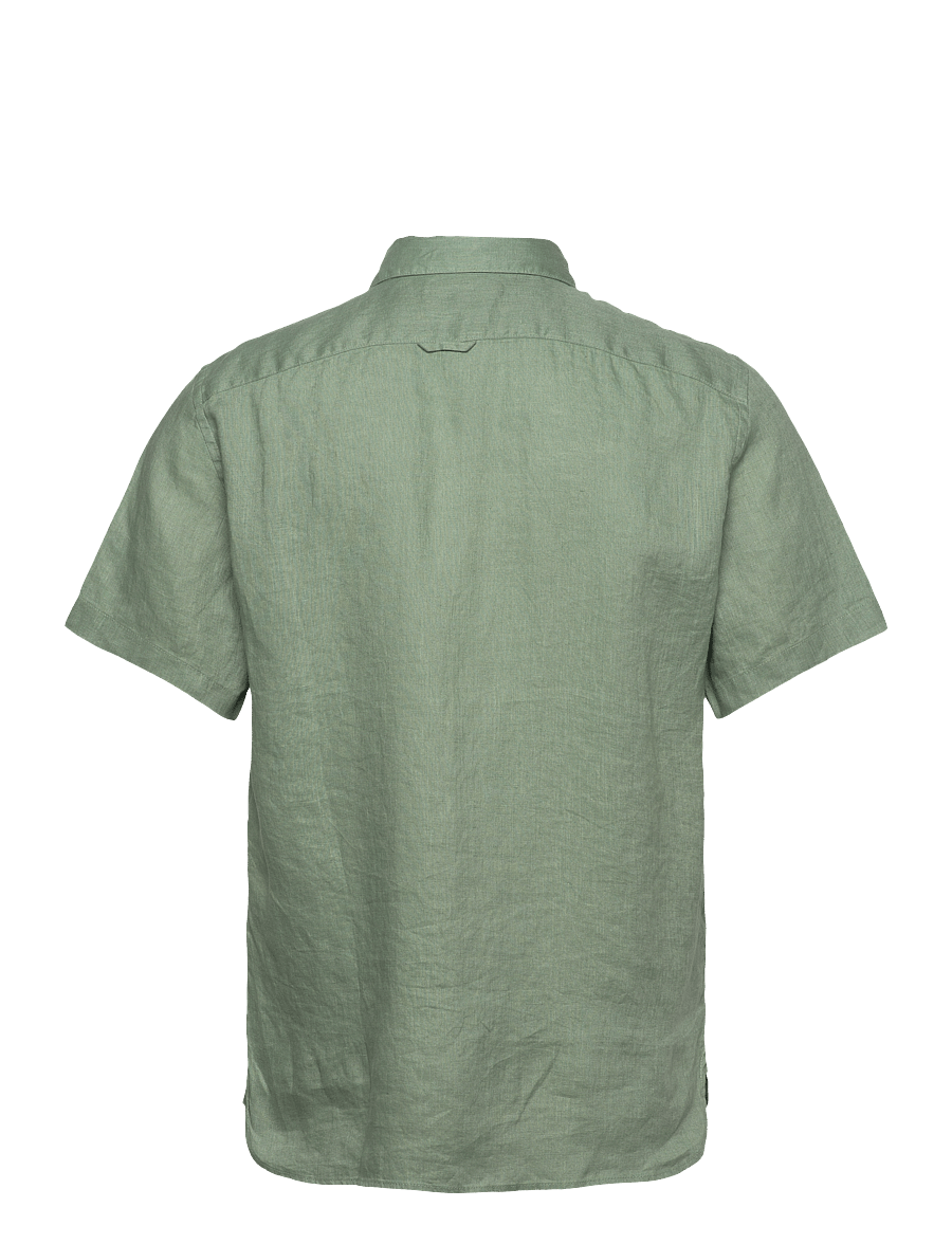 Timberland - Linen Short Sleeve Shirt - pellavakauluspaidat - pro green bay - 1