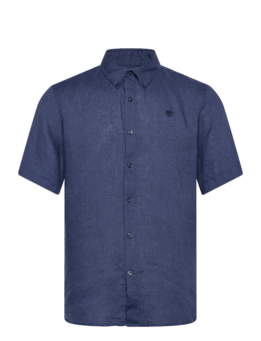 Timberland - MILL BROOK Linen Short Sleeve Shirt OCEANA - leinenhemden - dark blue - 1