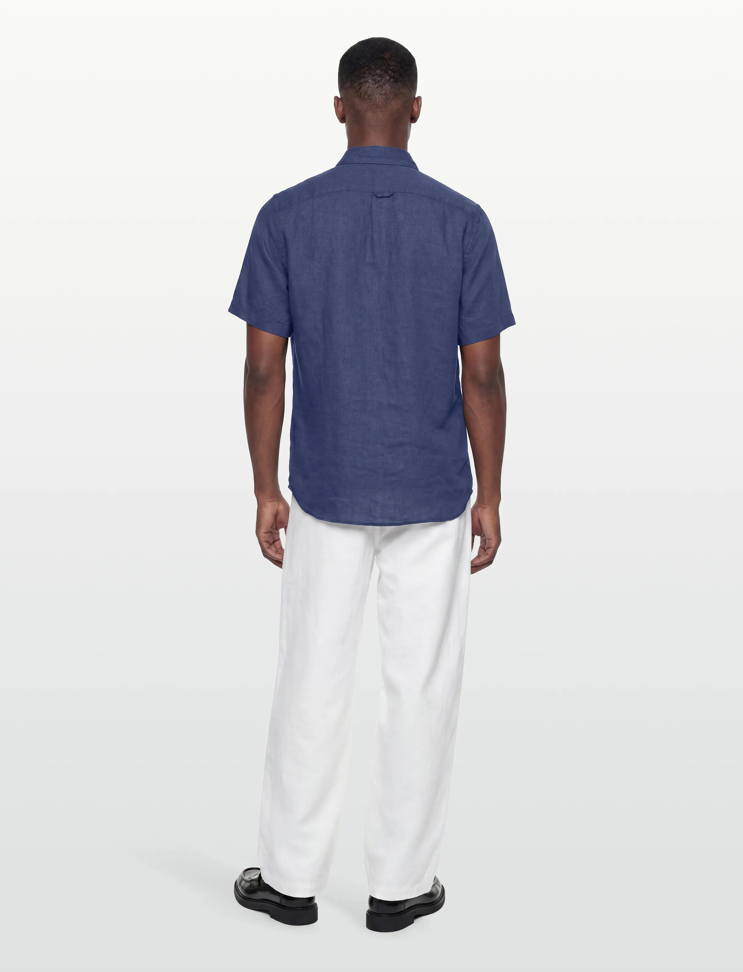 Timberland - MILL BROOK Linen Short Sleeve Shirt OCEANA - hørskjorter - dark blue - 4