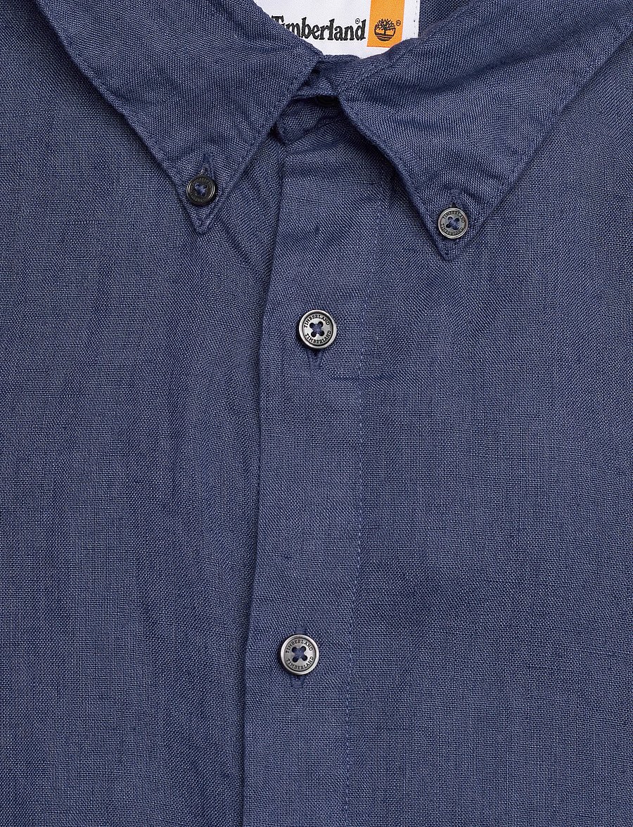 Timberland - MILL BROOK Linen Short Sleeve Shirt OCEANA - leinenhemden - dark blue - 5